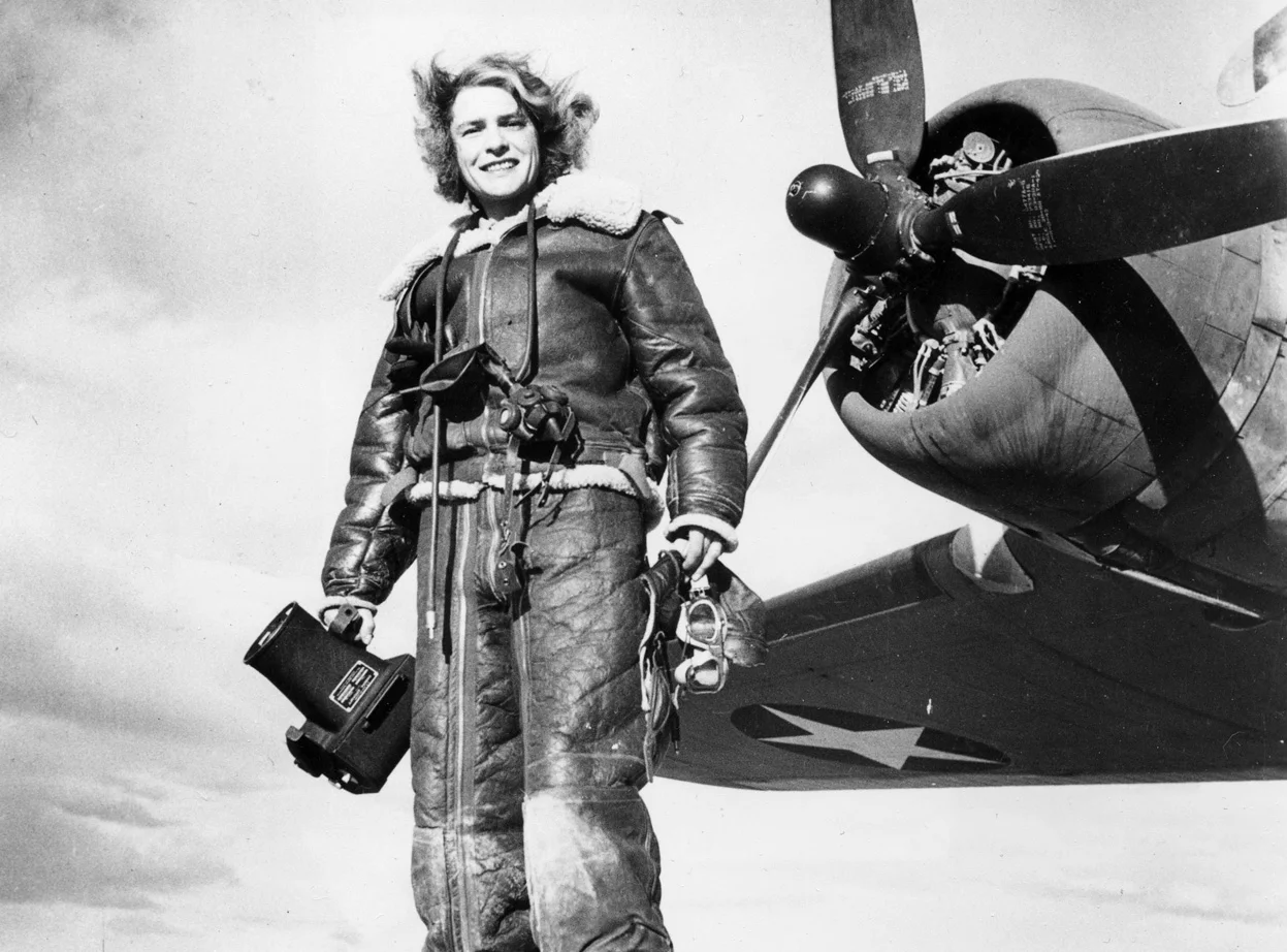 Margaret Bourke-White , one of LIFE magazine’s original four staff photographers, was America’s first accredited woman photographer during WWII, and the first authorized to fly on a combat mission.