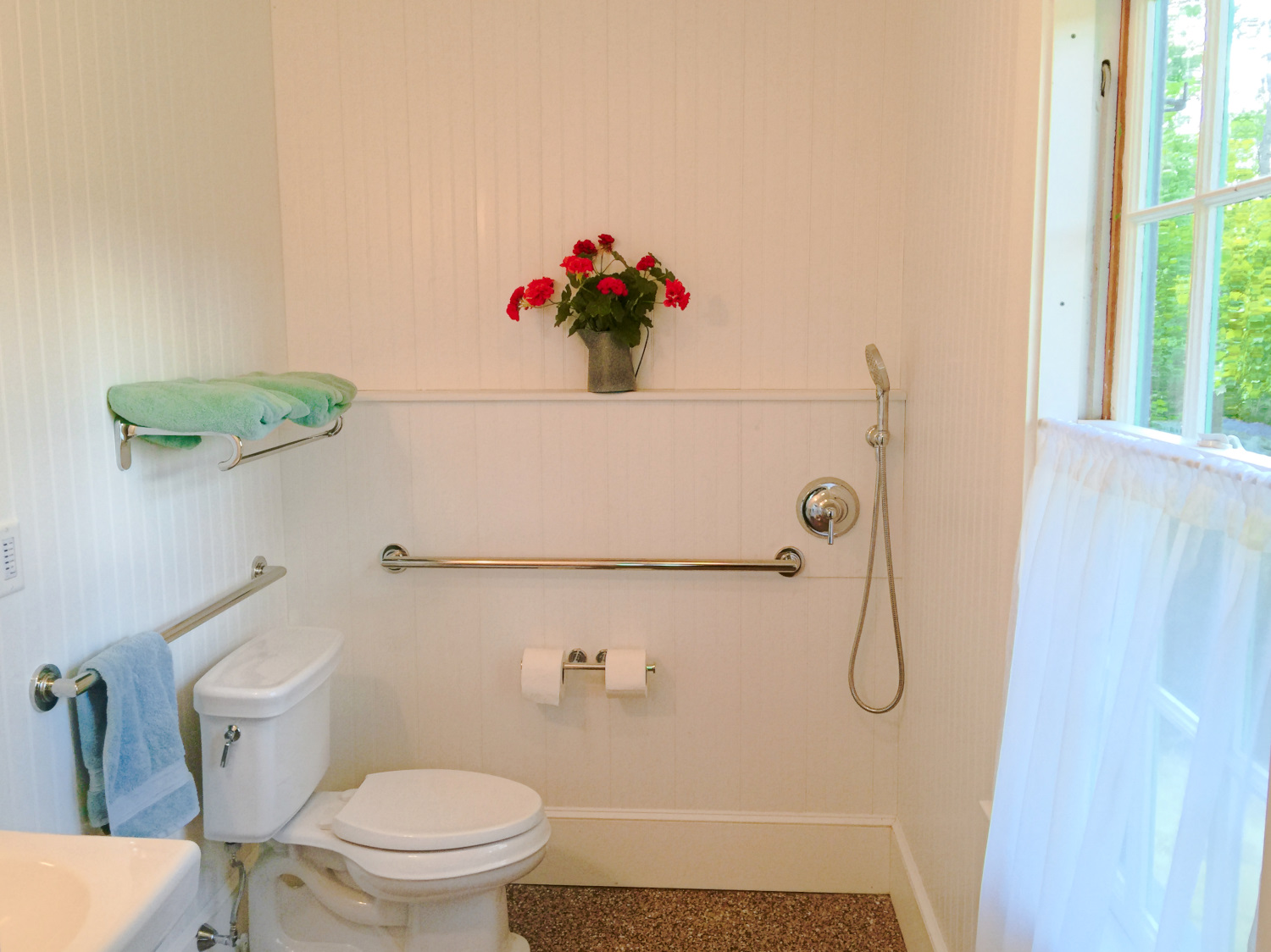 ADA-compliant Bathroom with curbless shower