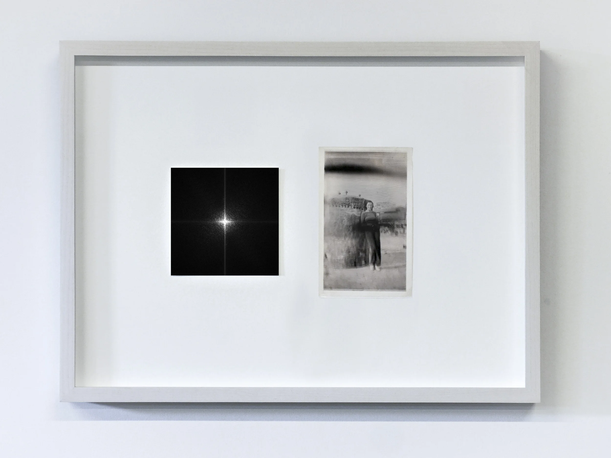 The Essence of a Moment/Fourier 5 , 2017 C-Print and vintage photo in wooden frame 11.8 x 15.75 in (30 x 40 cm) Edition of 1, unique work