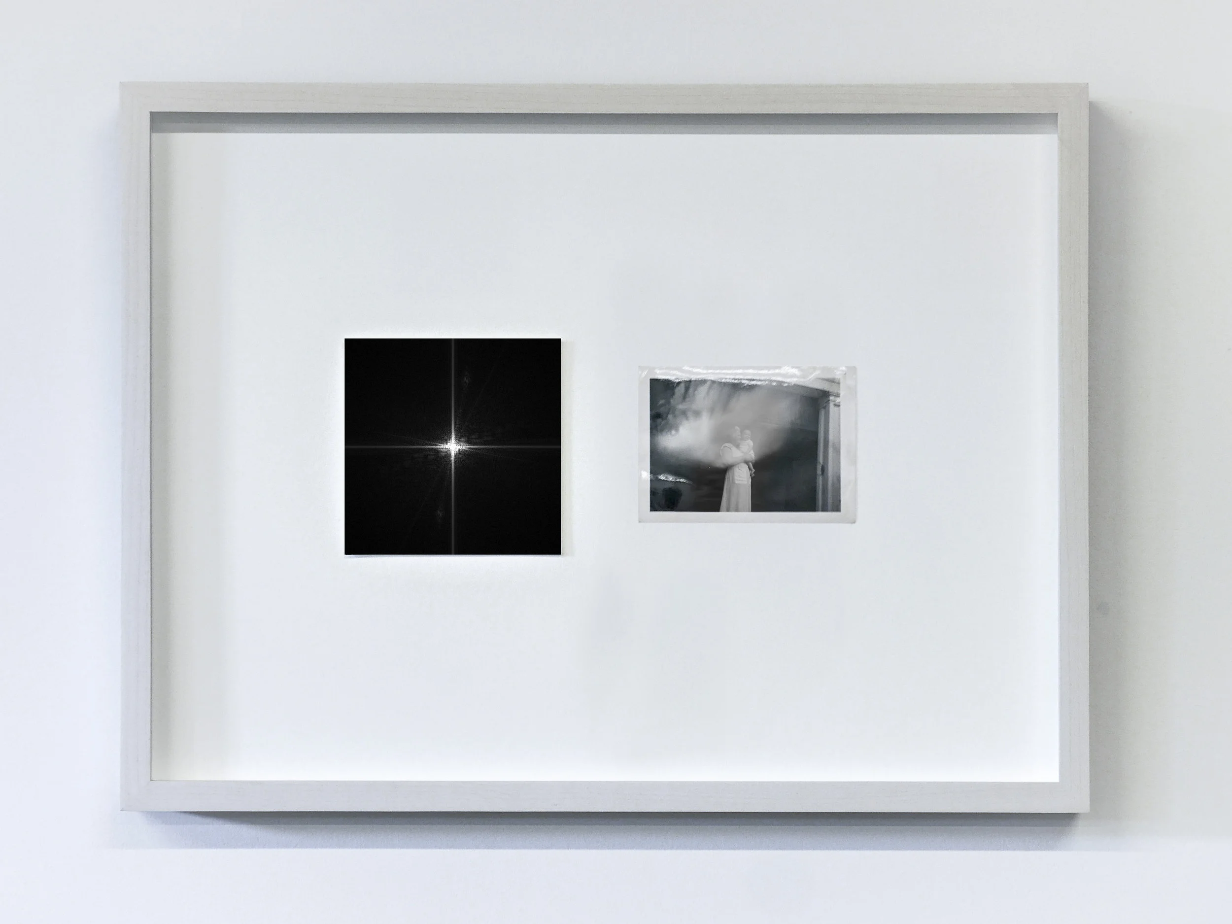 The Essence of a Moment/Fourier 6 , 2017 C-Print and vintage photo in wooden frame 11.8 x 15.75 in (30 x 40 cm) Edition of 1, unique work