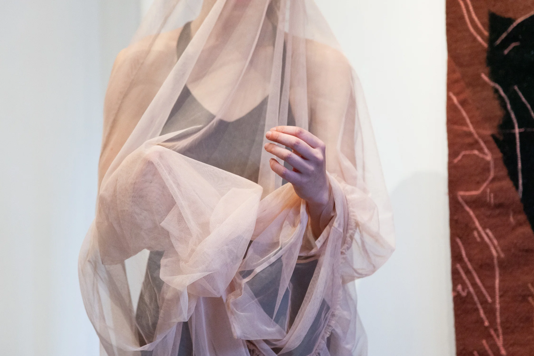 Sarah Entwistle with Rhys Tivey and Natalie Deryn Johnson, You shout first, and I will shout after, performance at signs and symbols, March 10, 2019