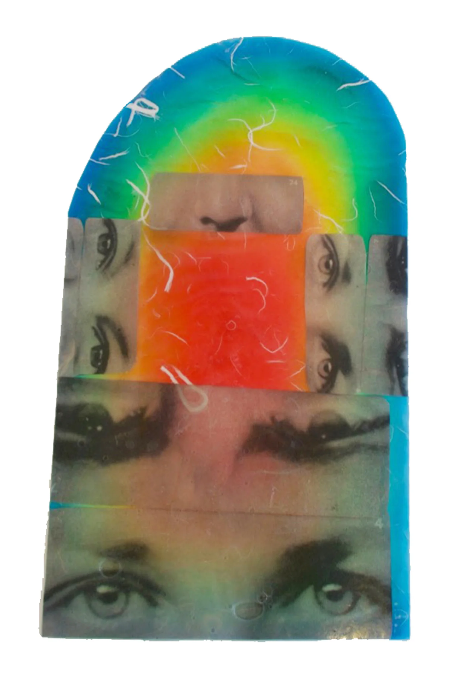 Rachel Libeskind, Acquisitive, 2019, collage on Japanese paper with fabric hardener and acrylic airbrush pigment, 17 x 10.5 inches (43.18 x 26.67 cm)