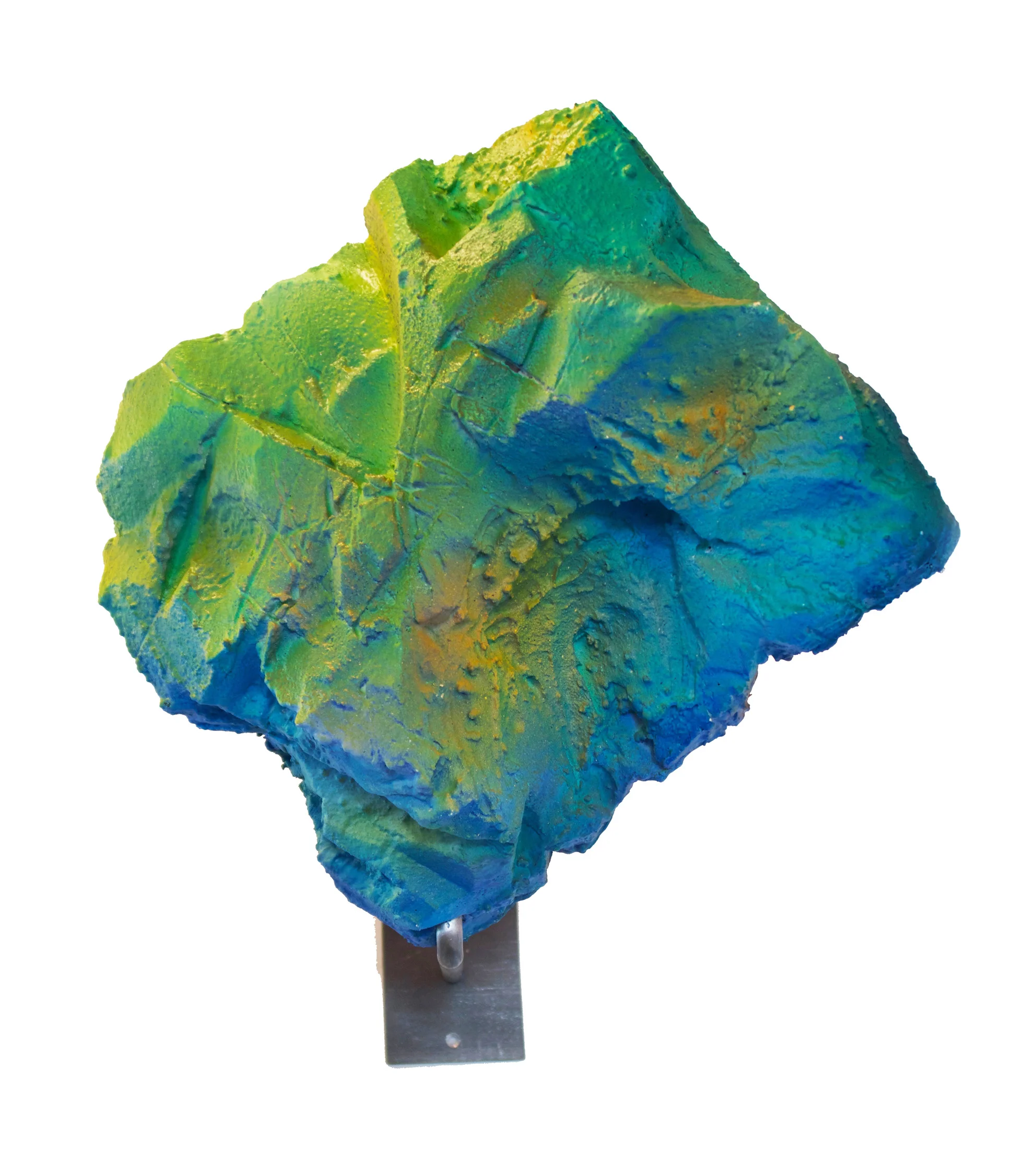 Rachel Libeskind, Written Rock (Graptolite), 2019, poly-mix foam, glue, resin and acrylic airbrush pigment, 12 x 12 x 6 inches (30.48 x 30.48 x 15.24 cm)