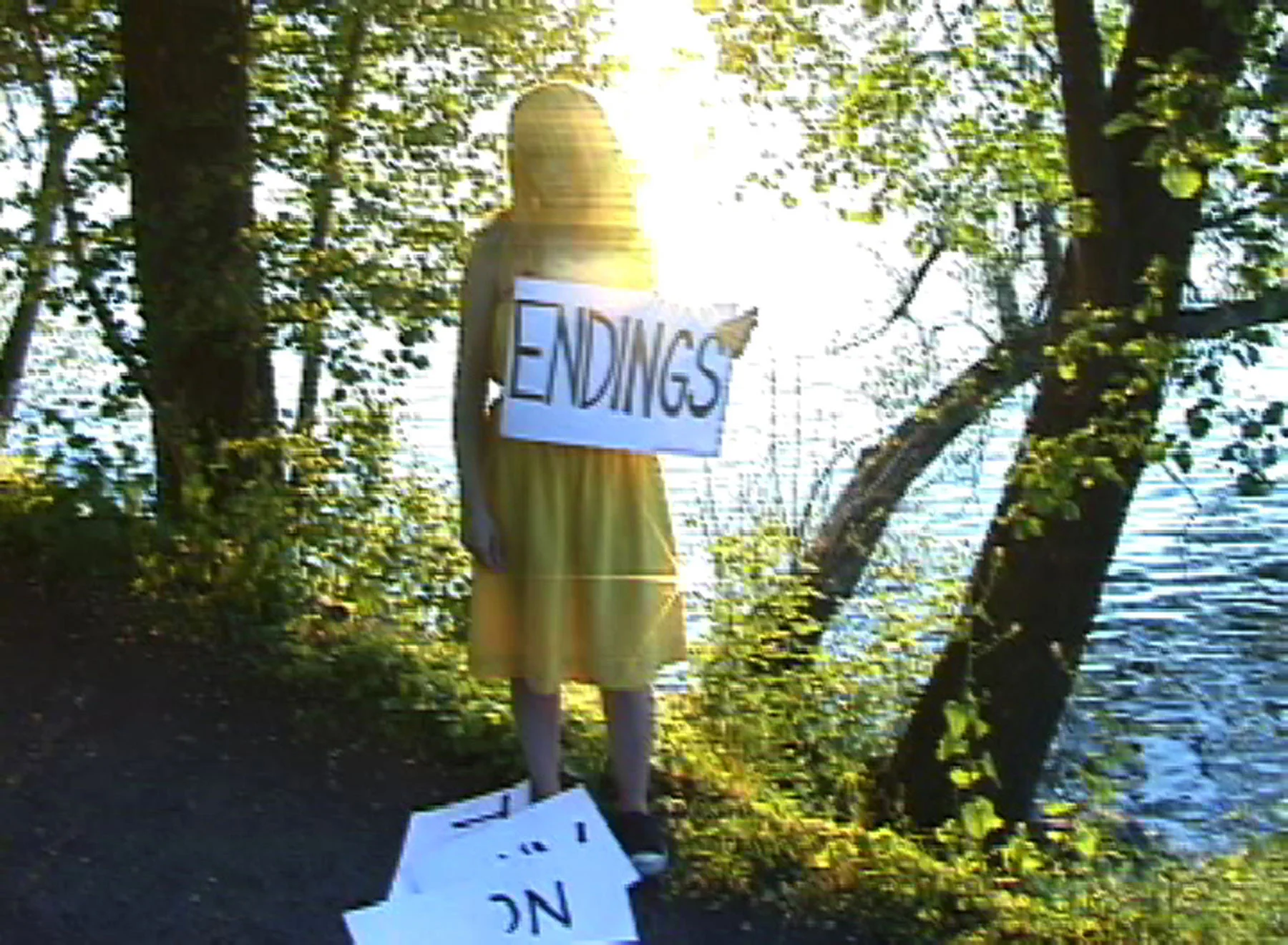 Jen DeNike, Happy Endings, 2006, Single channel color video with sound, 2:09 RT minute loop, Edition of 5, +1 AP