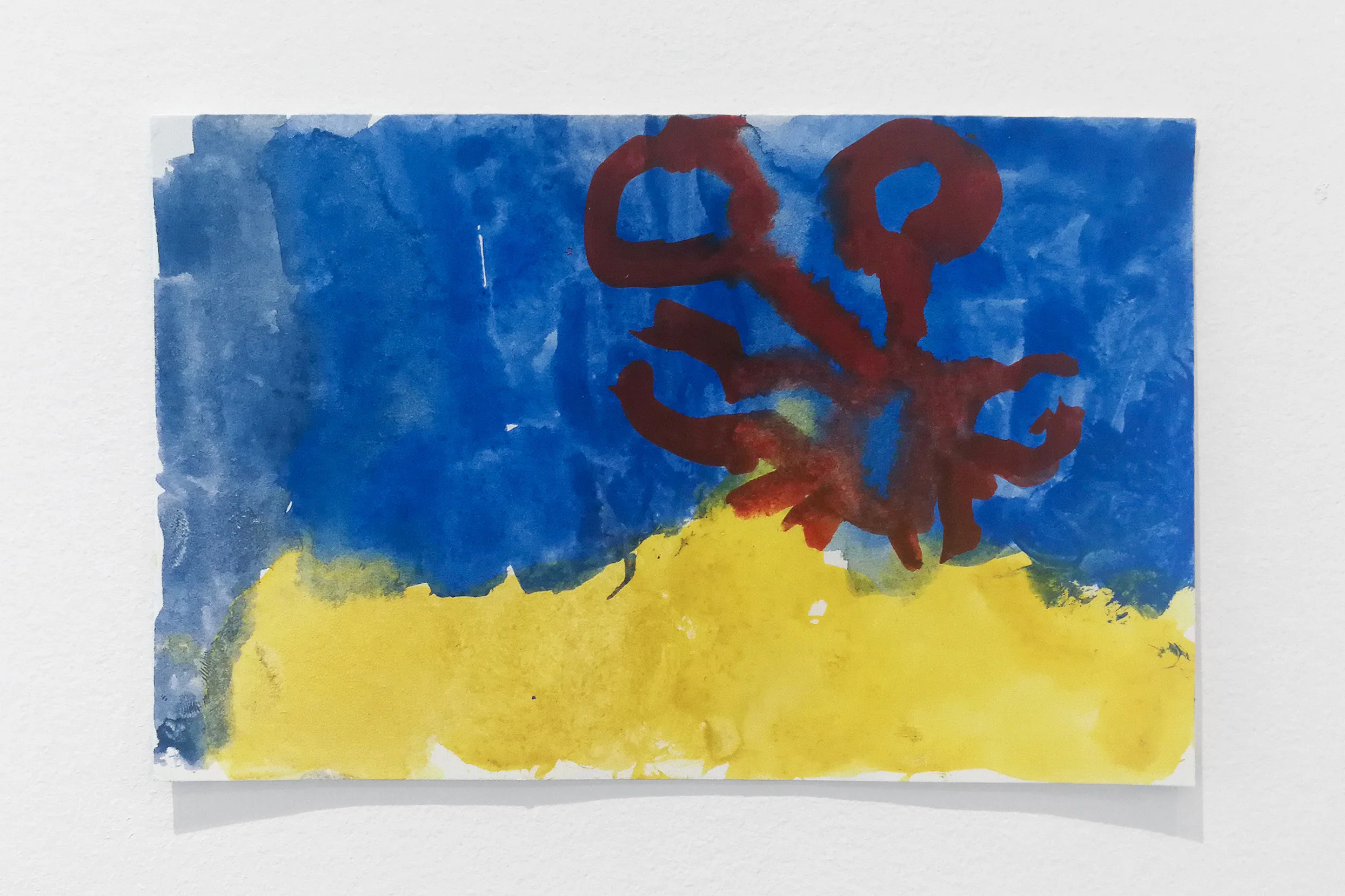 Simon Attali A Crab with Big Claws , 2019 Watercolor on index card 3 x 5 inches (7.62 x 12.7 cm) Starting bid: $20