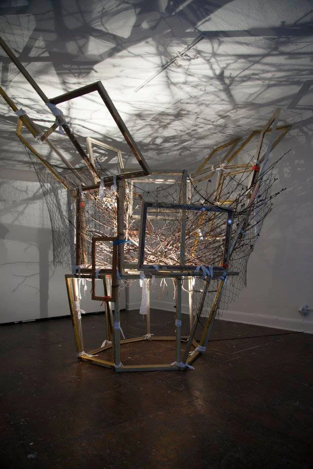 Shaqayeq Arabi,  Study of an Upturned Ziggurat  (exhibition view), 2015