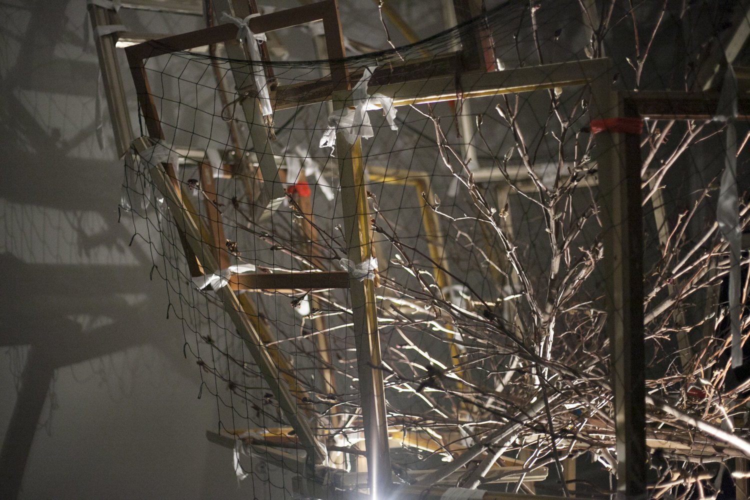 Shaqayeq Arabi,  Study of an Upturned Ziggurat  (exhibition view), 2015