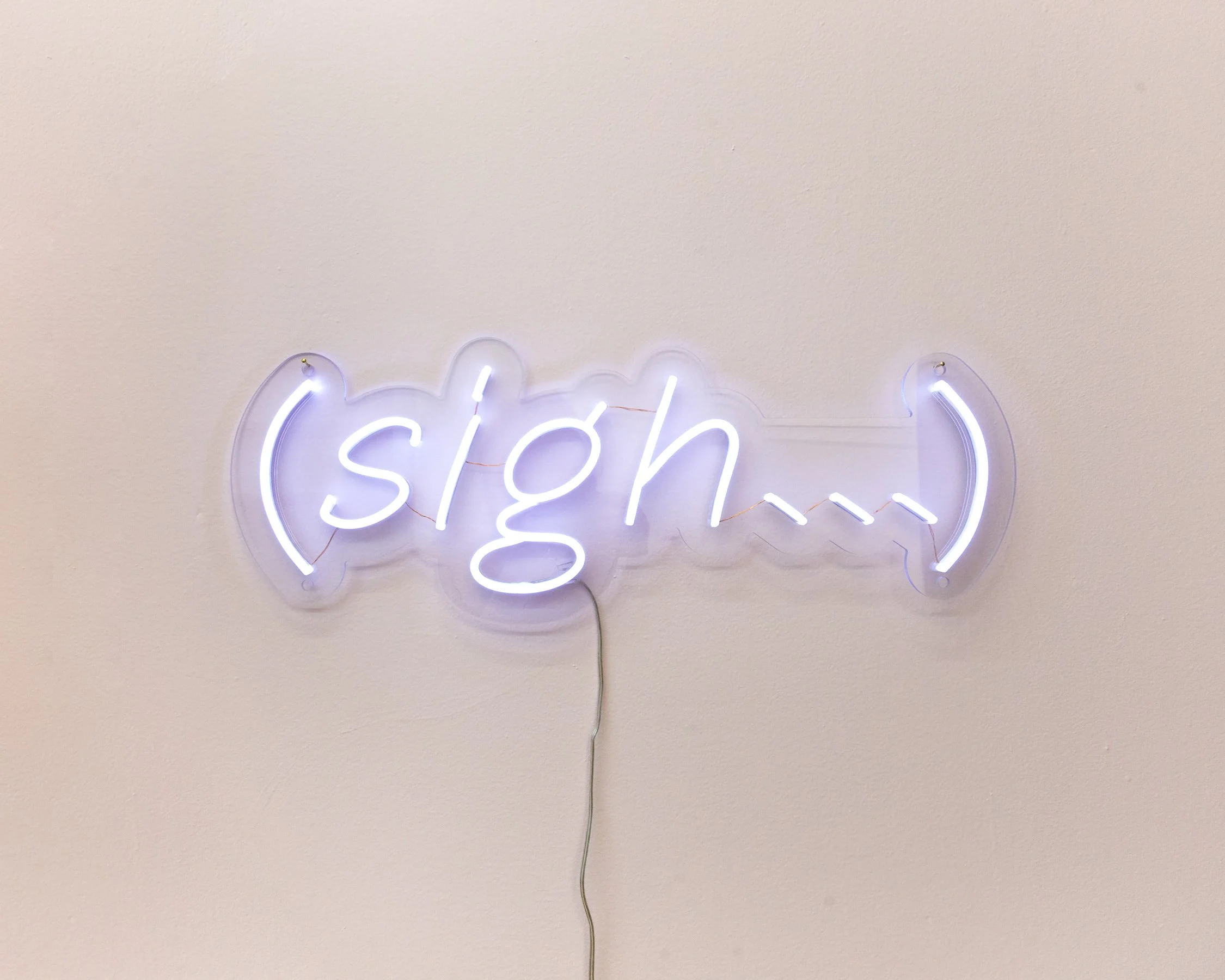 Eileen Cowin - (sigh...) at 89 Greene — signs and symbols