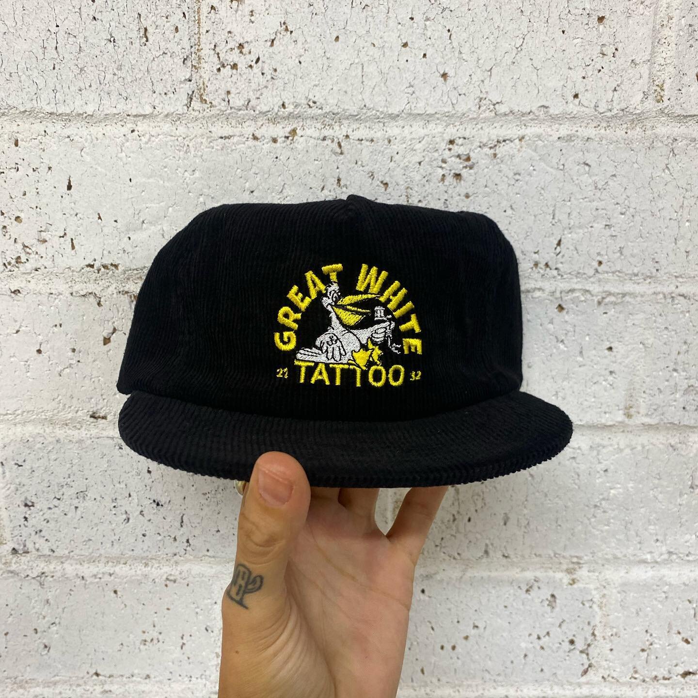 We produce some pretty rad merch for folks.
Love this one we did for @great_white_tattoo 
Art by @goodlcky 
Hats @weekdaygoods