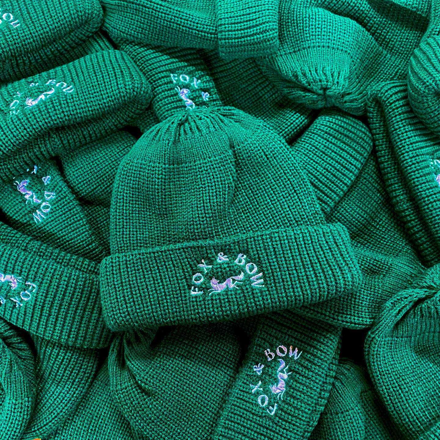 Some layday beanies we did for @foxandbow_ a minute ago