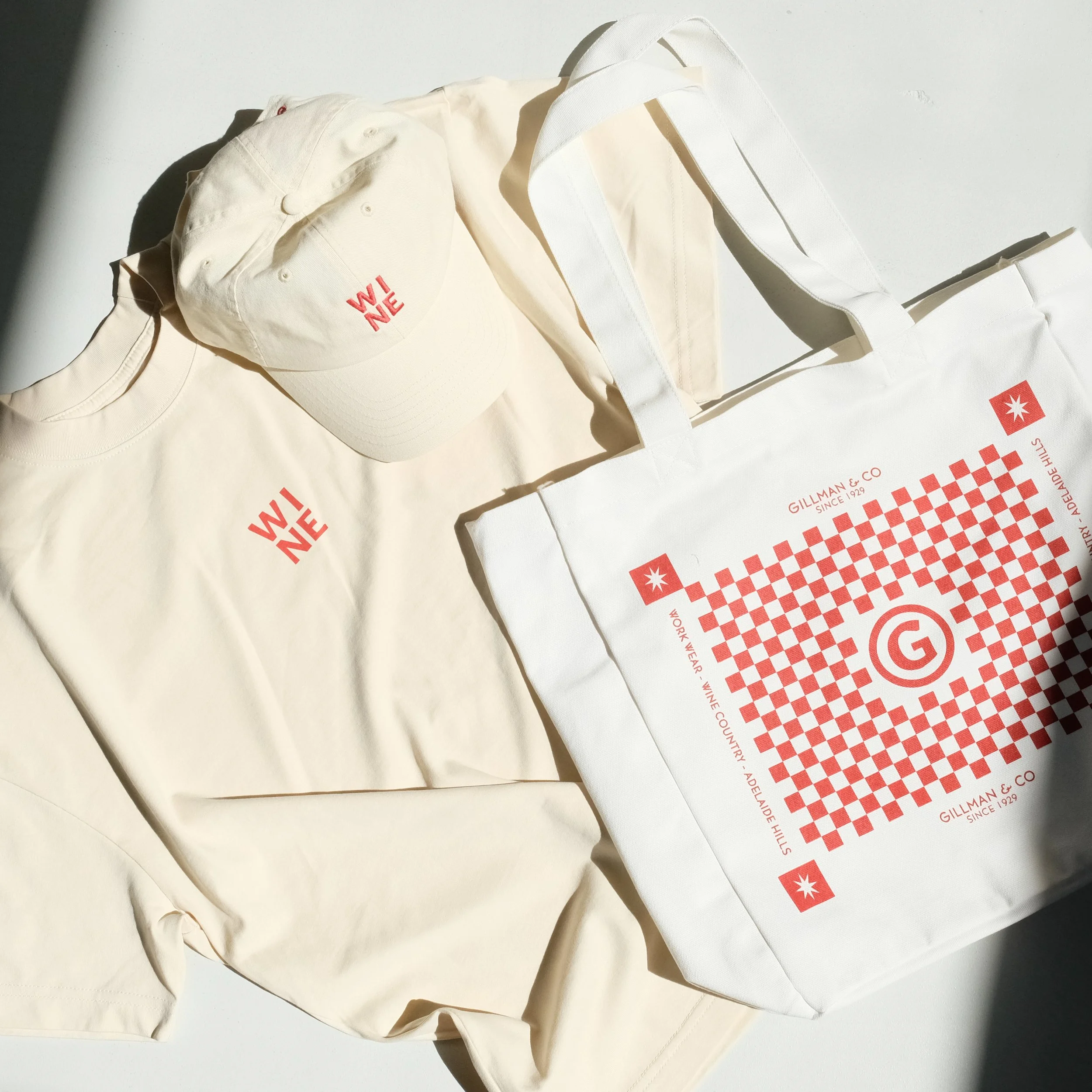We&rsquo;ve been itching to post this one.
Some custom work with @gillmanandco on their first release.
Australian made and manufactured Tshirts 
Australian blank brands for all garments 

Embroidery
Screenprinting
Relabeling 

A great job all round a
