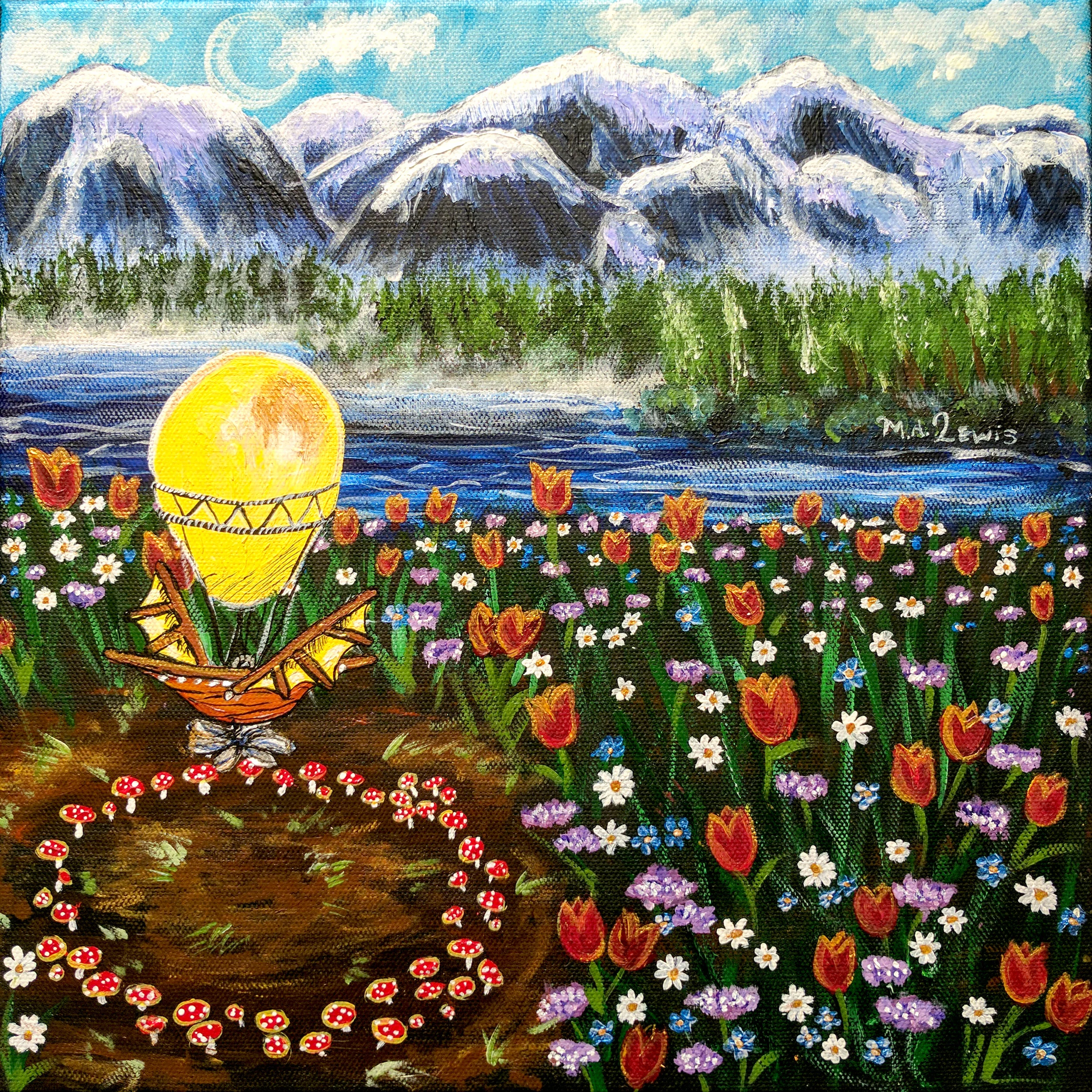 Bob Ross Inspirational Tulips