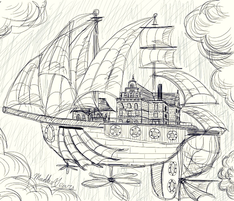 Gothic House Airship: Concept