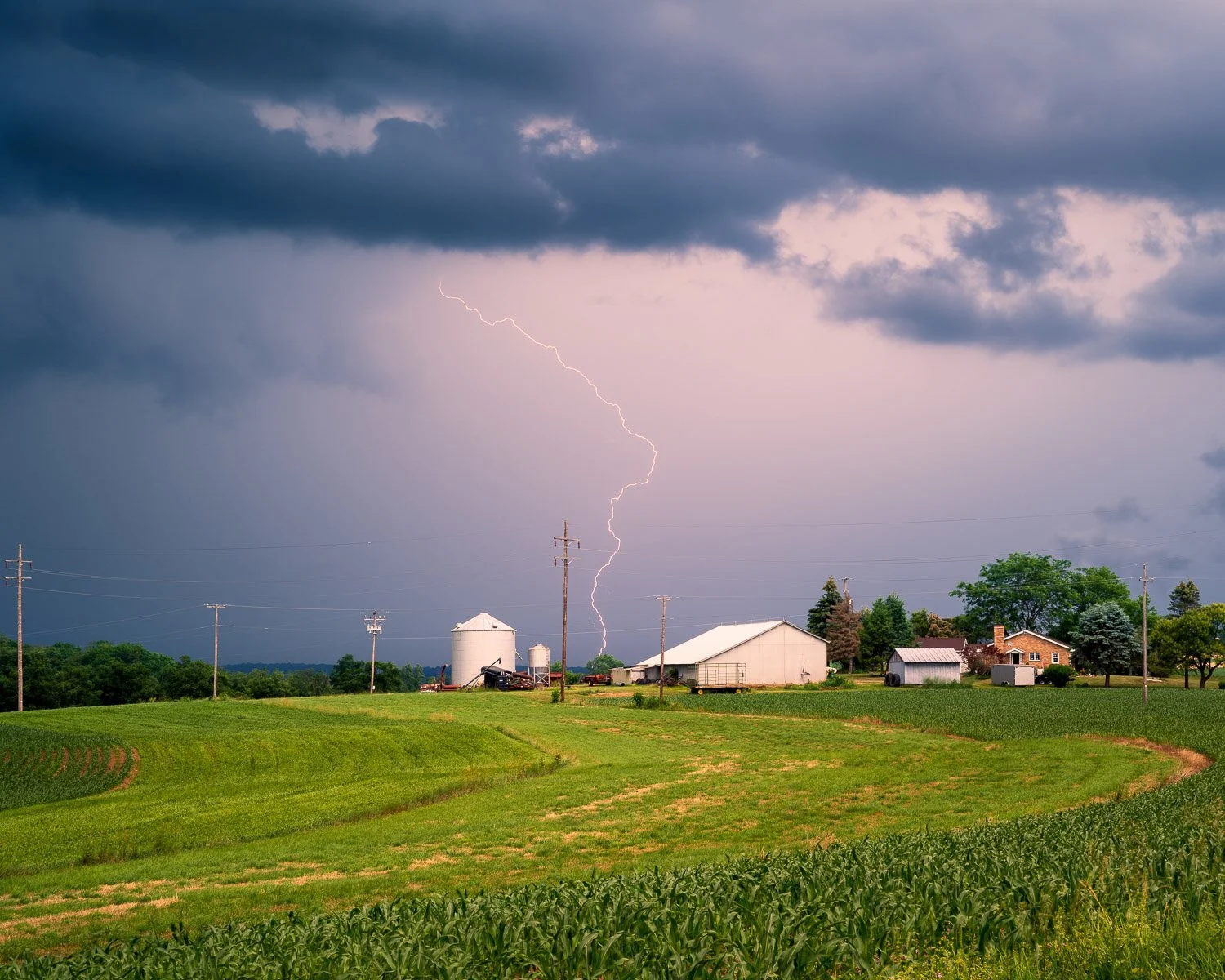 lighting strike on the farm