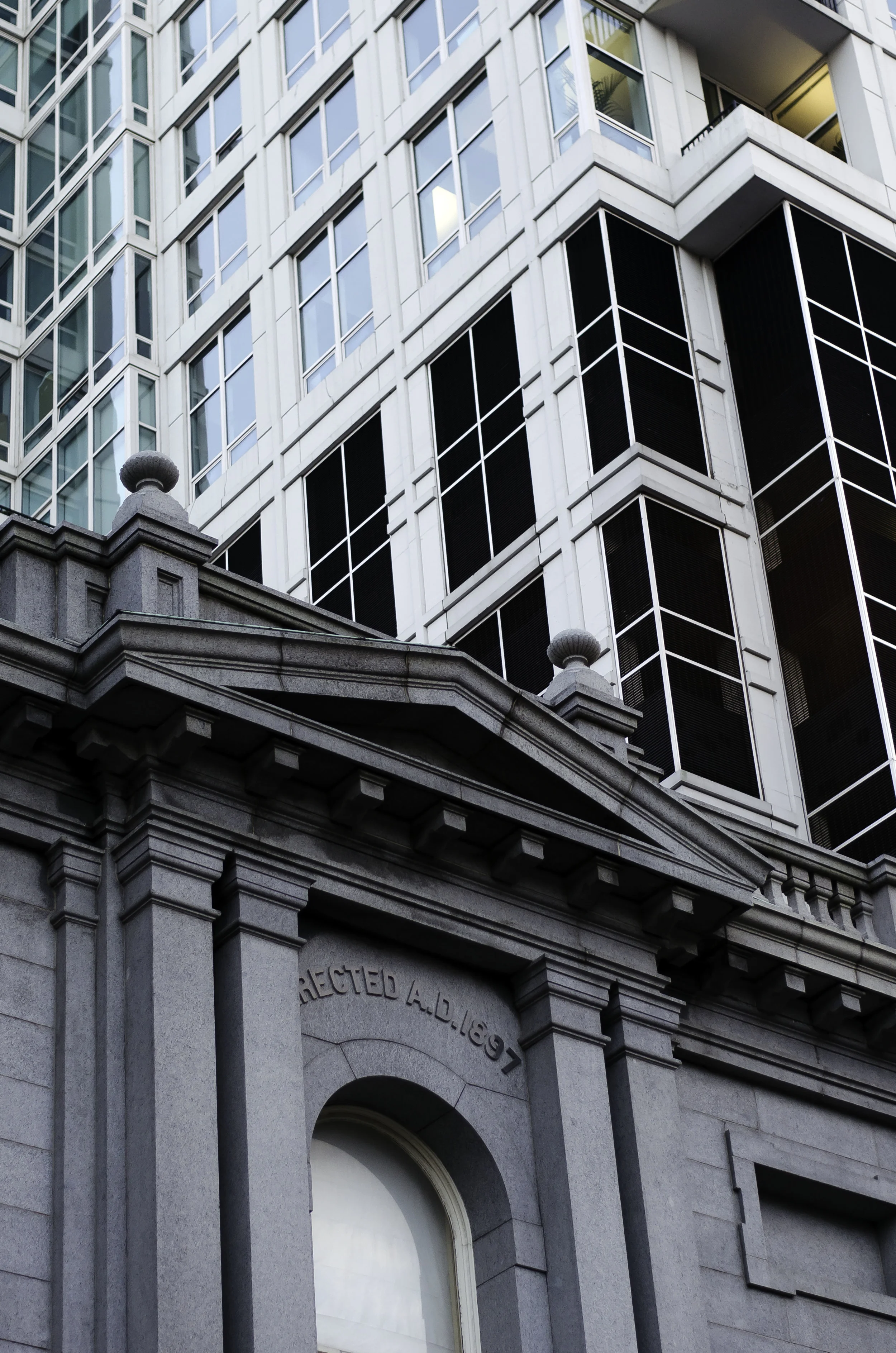 Juxtaposition of old and new.