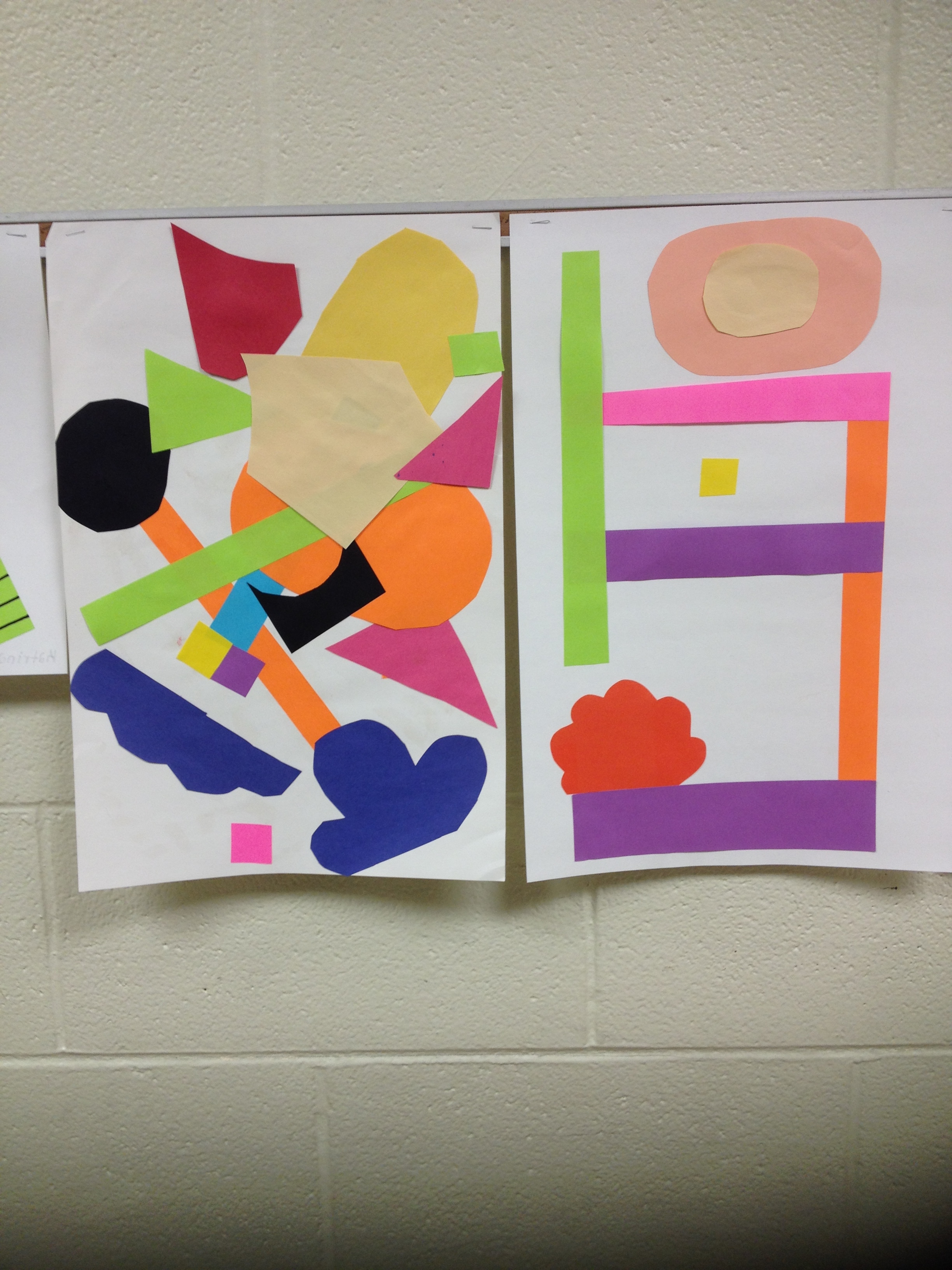 shape collage study. Grades 6-8 
