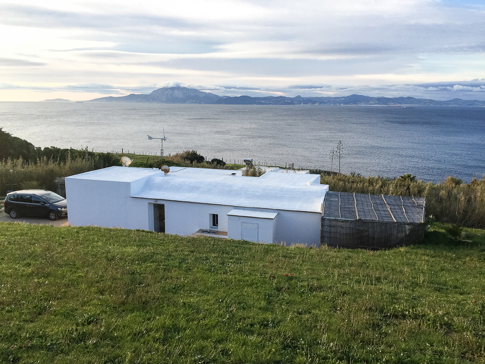  Our villa on the coast of Tarifa - looking towards Morocco across the Strait of Gibraltar. 