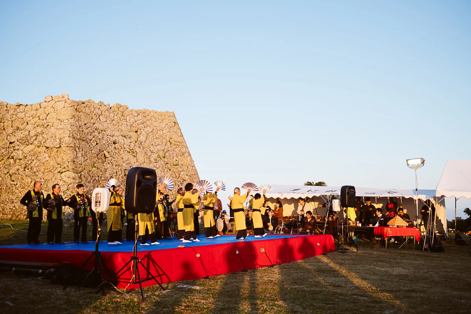 Rising sun dancers and chanters