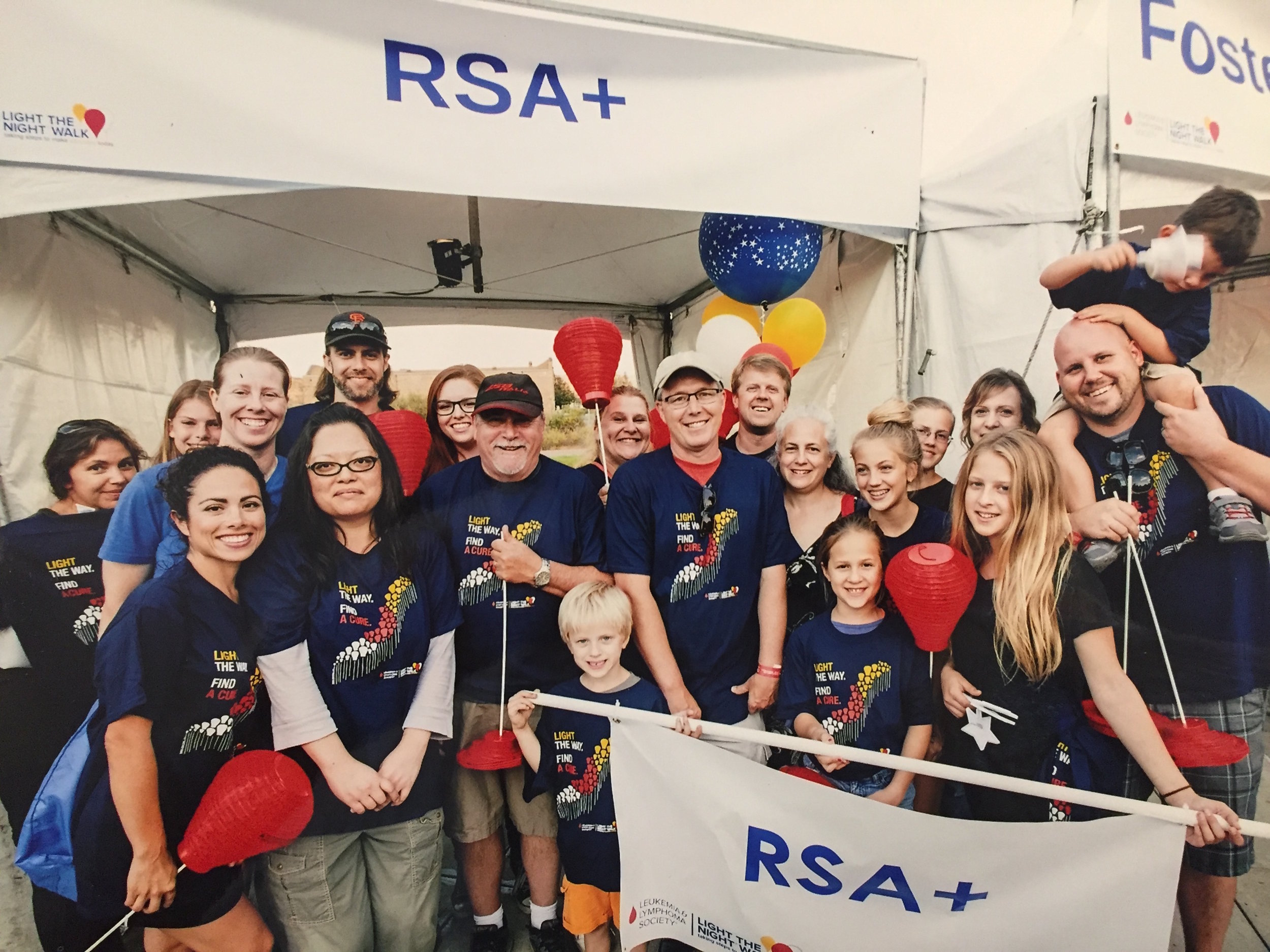 The RSA+ 2015 Light The Night team