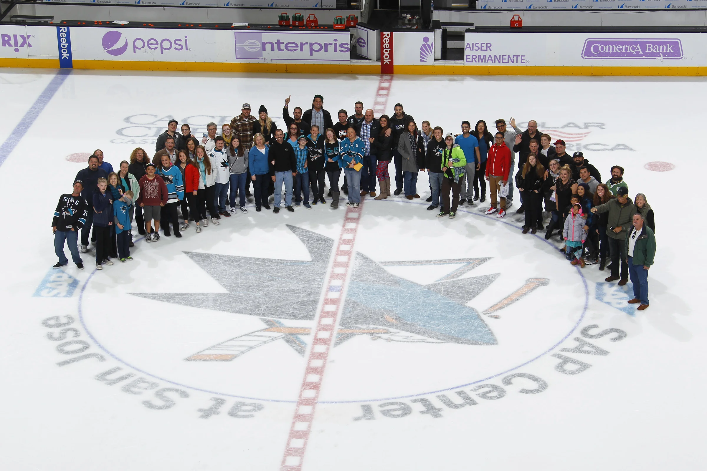 The RSA+ family at The San Jose Sharks game