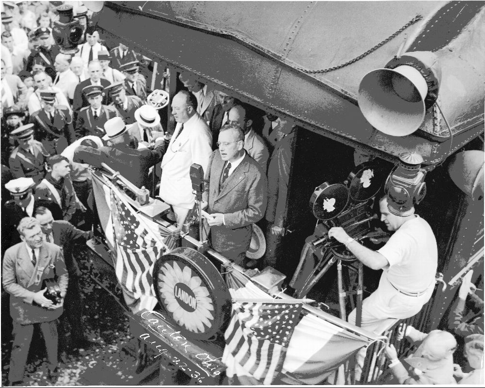 Alf Landon campaigning for President.