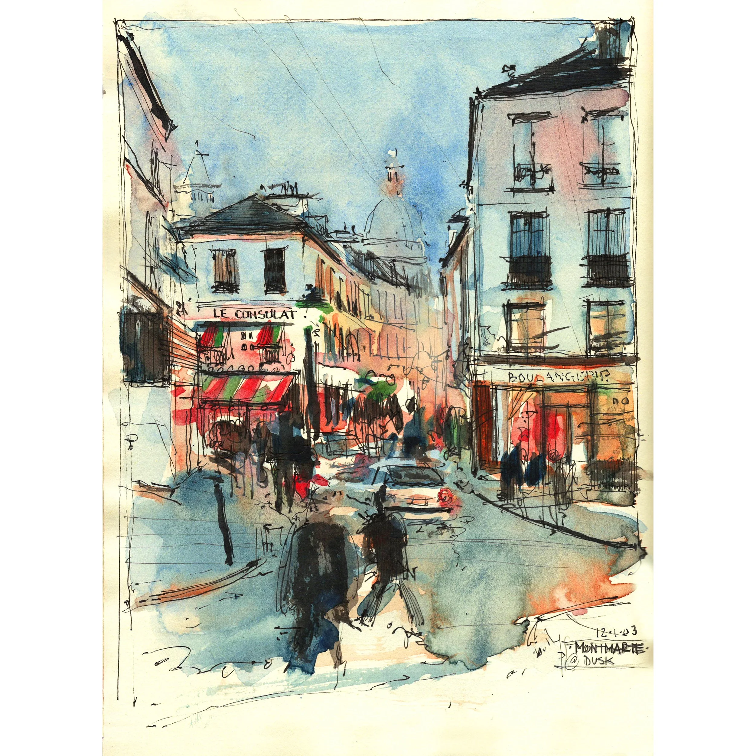 MONTMARTRE AT DUSK, (PARIS' 18TH ARRONDISSEMENT, FRANCE) 2003