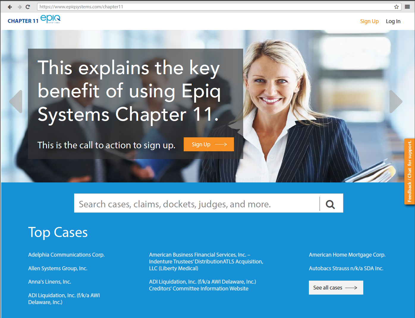 chapter 11 landing page Search corporate restructuring cases and stay up-to-date with claims, dockets, and other information.