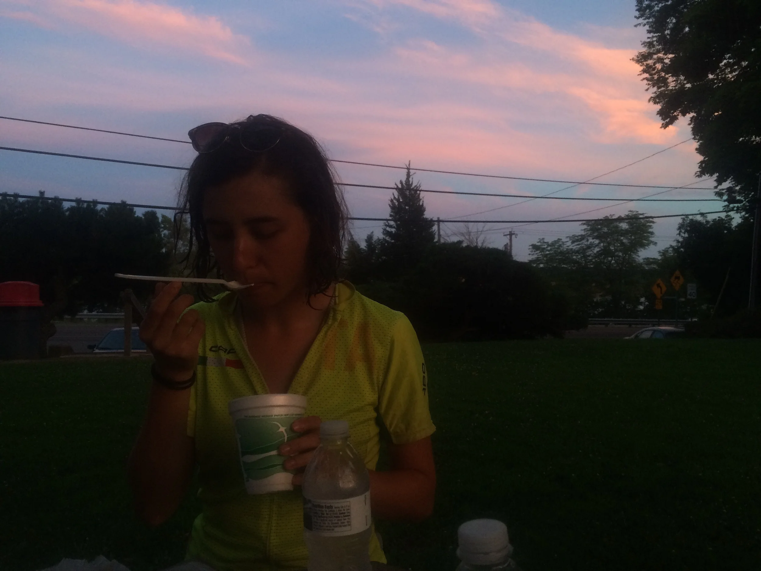 Ice cream + sunsets yum yum