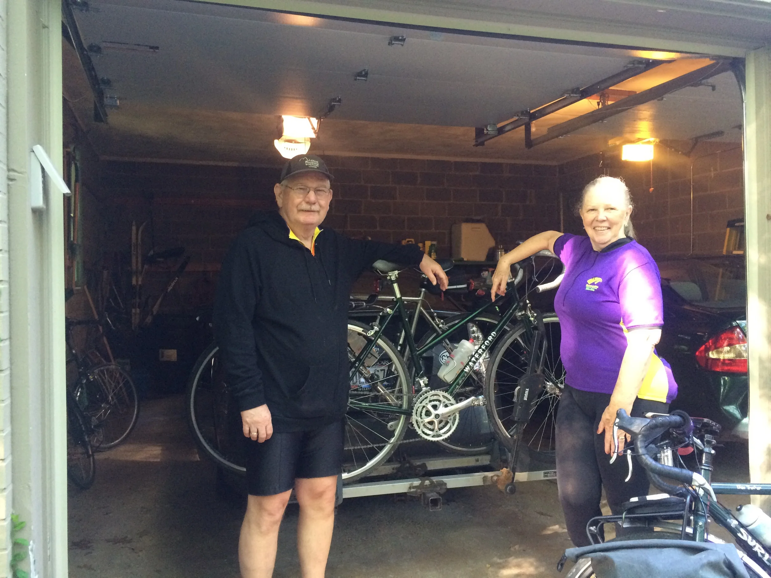 Gary and Marilyn, avid cyclists themselves 