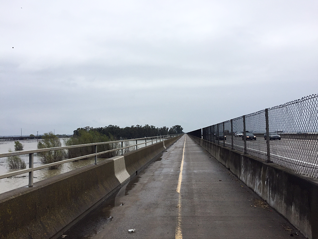 Bike path along I-80