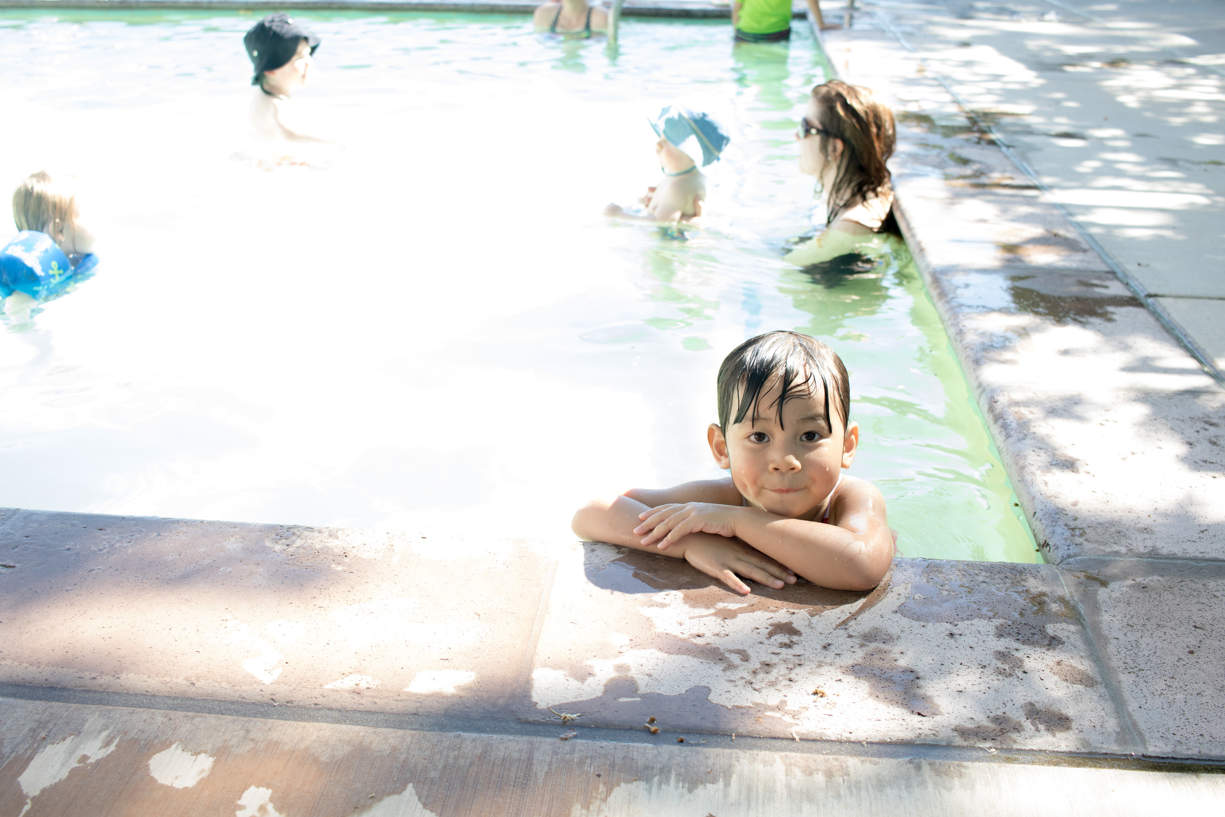 A wonderfully warm two-foot pool for the kids to frolic.