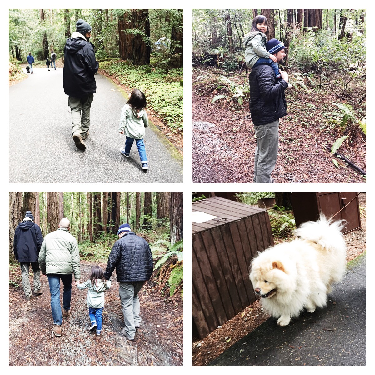 Leah and her many uncles. Also, isn't this dog - Hakishi or "Fluffy" so adorable?!?!