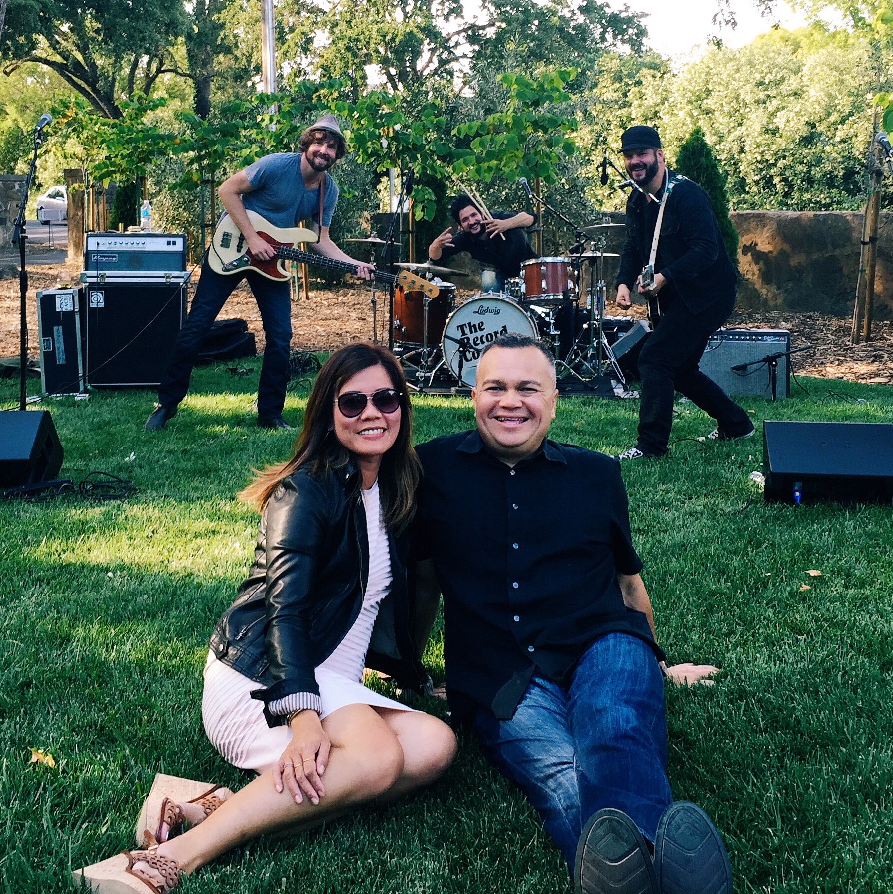 Photo bomb by the band. Best shot of the evening!