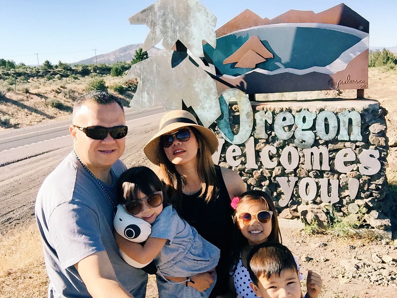 Trying to get a picture of the family with selfie stick = priceless.
