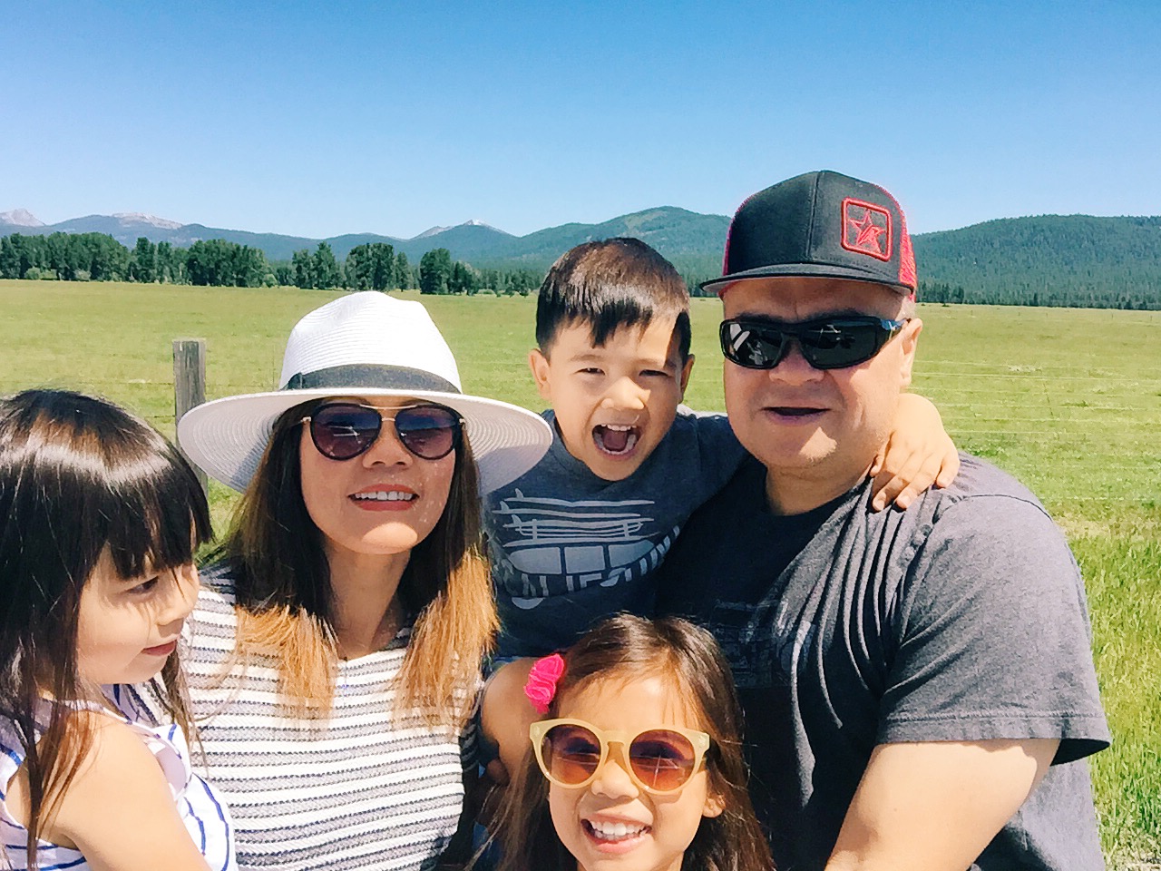 Family shot. There is always one not looking!