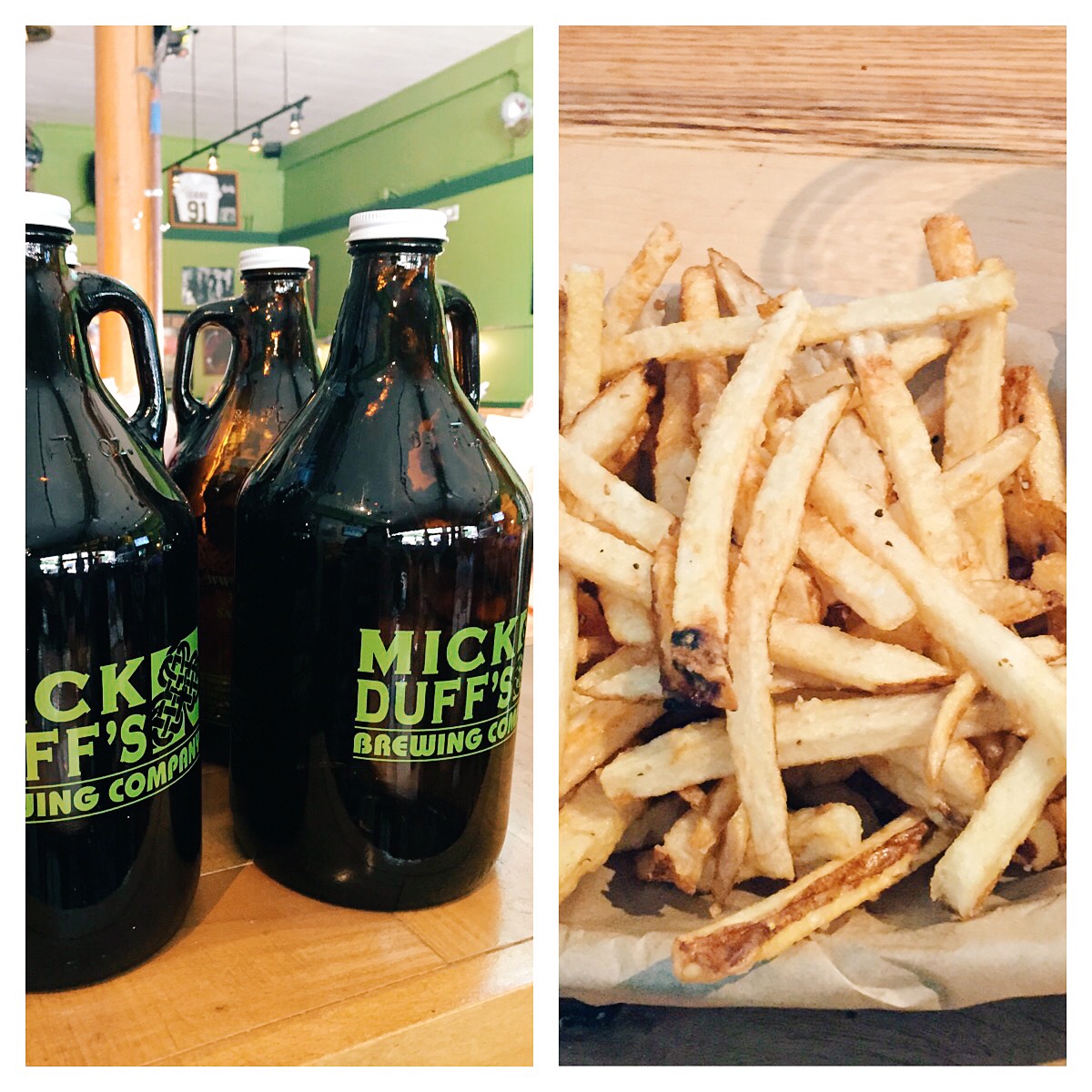According to my hubby Mick Duff's has the best beer and french fries!