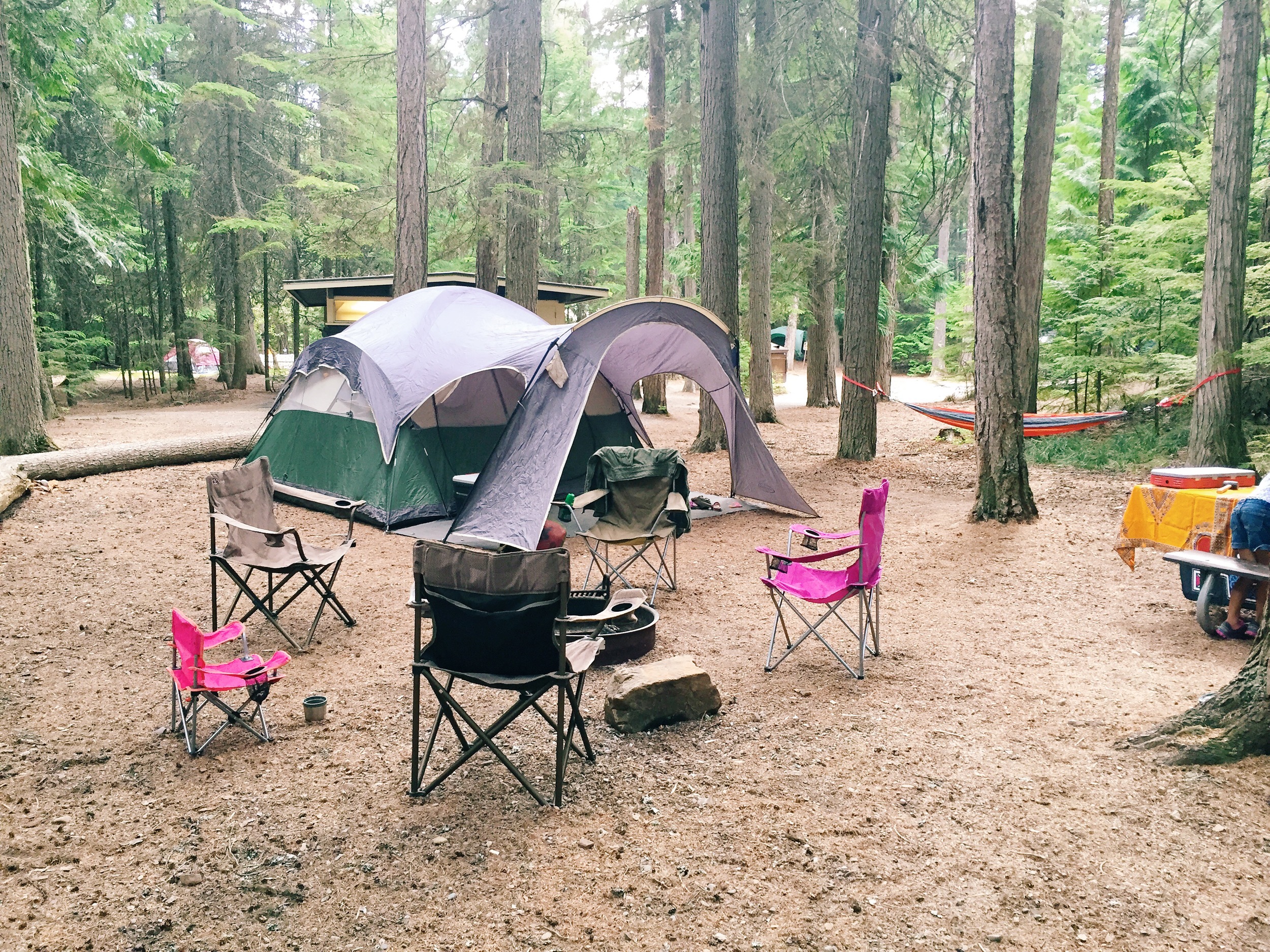 Our campsite. Too bad I spent most of the time being sick in the tent.