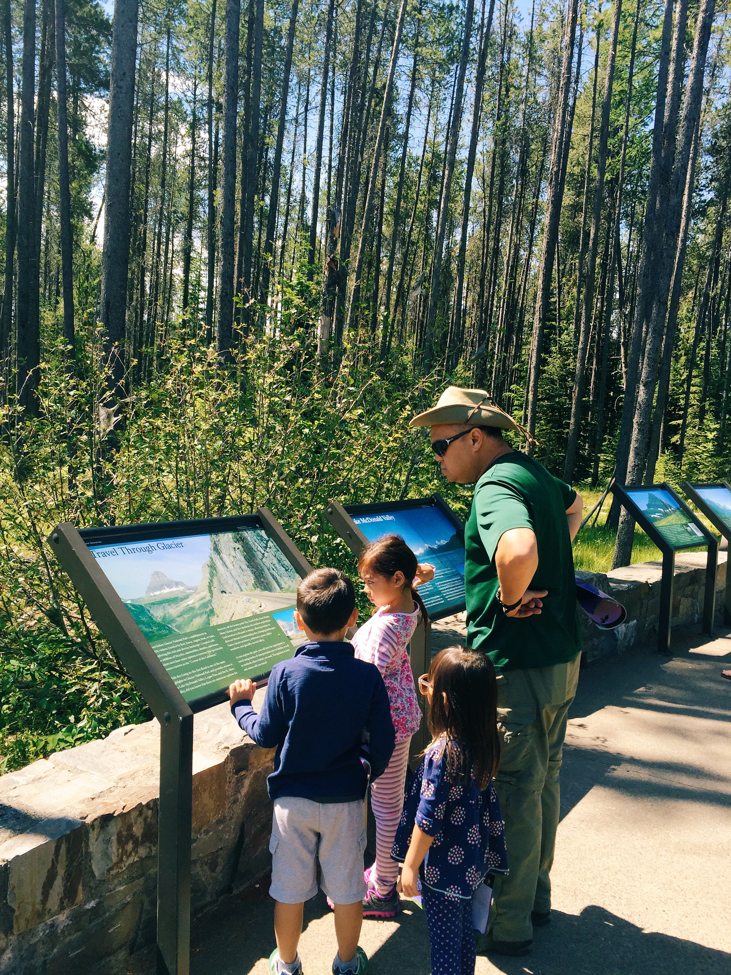 At the visitor center to get maps and Junior Ranger workbooks.