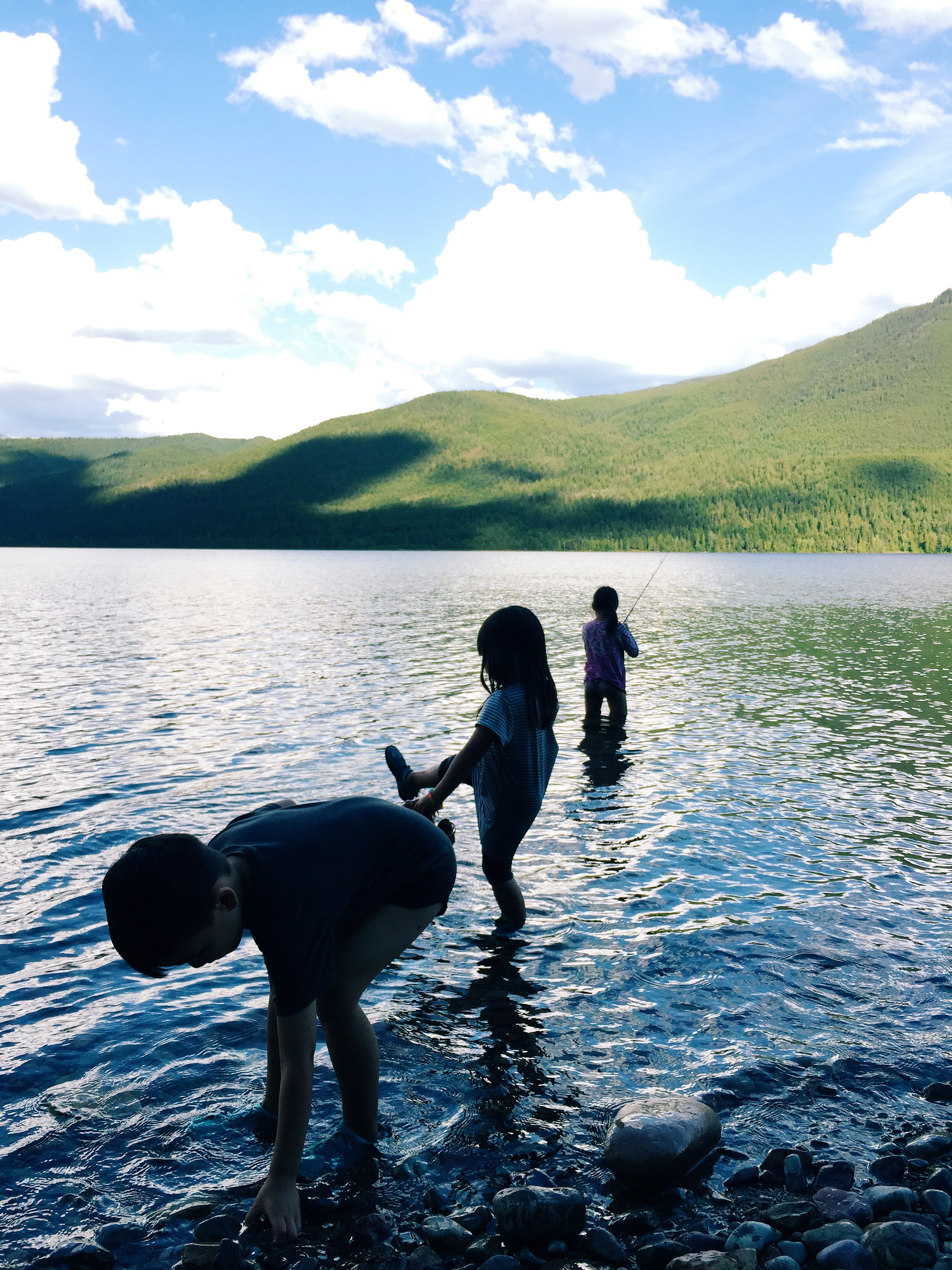 Hubby took the kids fishing.
