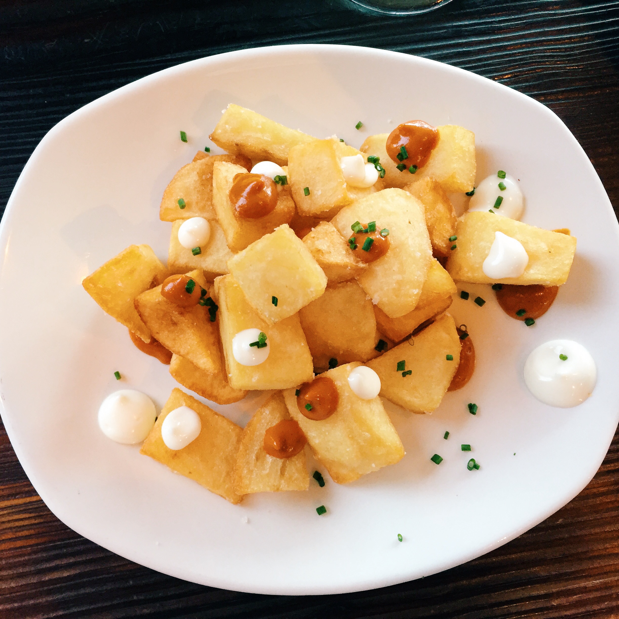Second dish: Patatas Bravas. Let me tell you this dish was bravo alright!