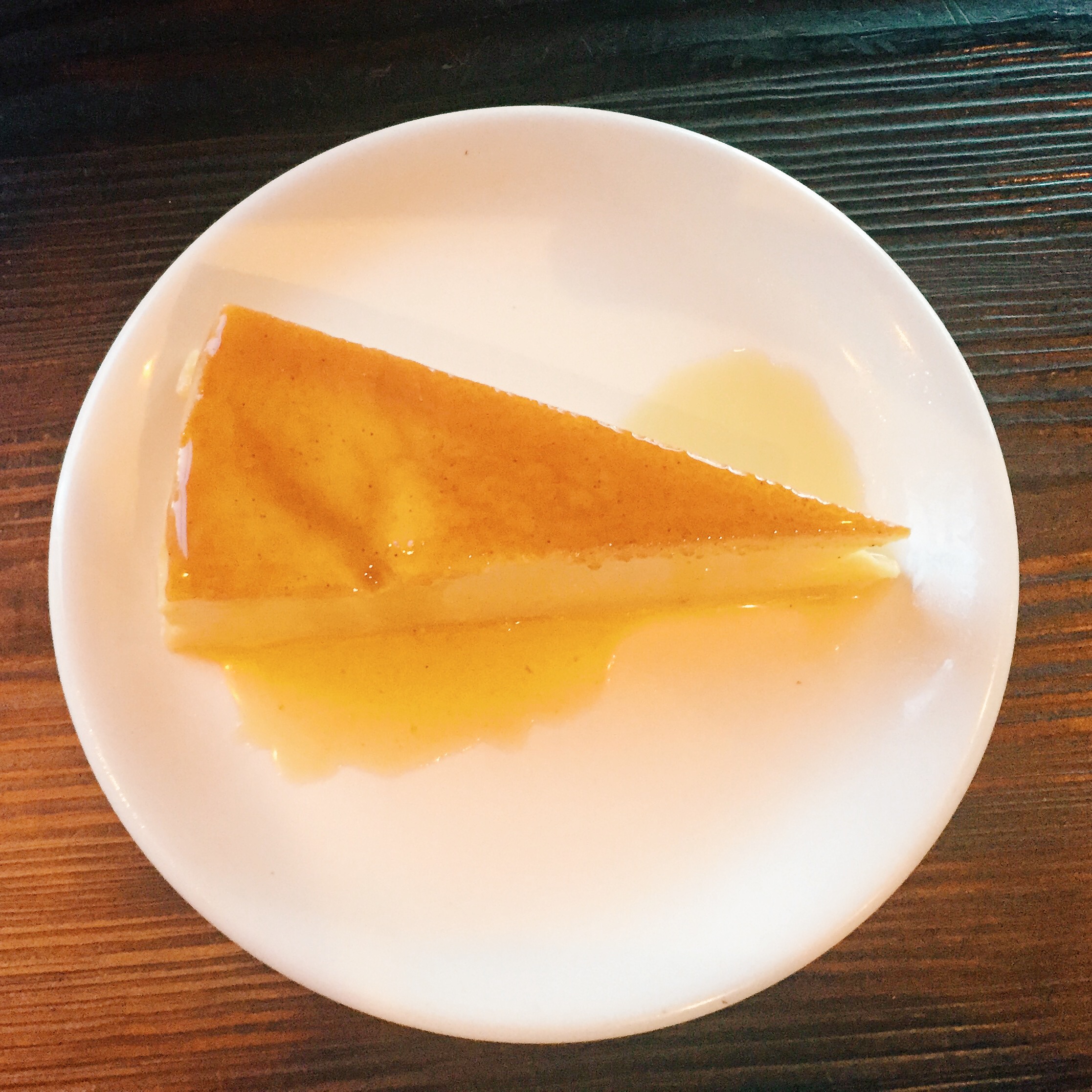 And for dessert we ordered the "Flan". It was very custardy and creamy. Perfect with cafe con leche!