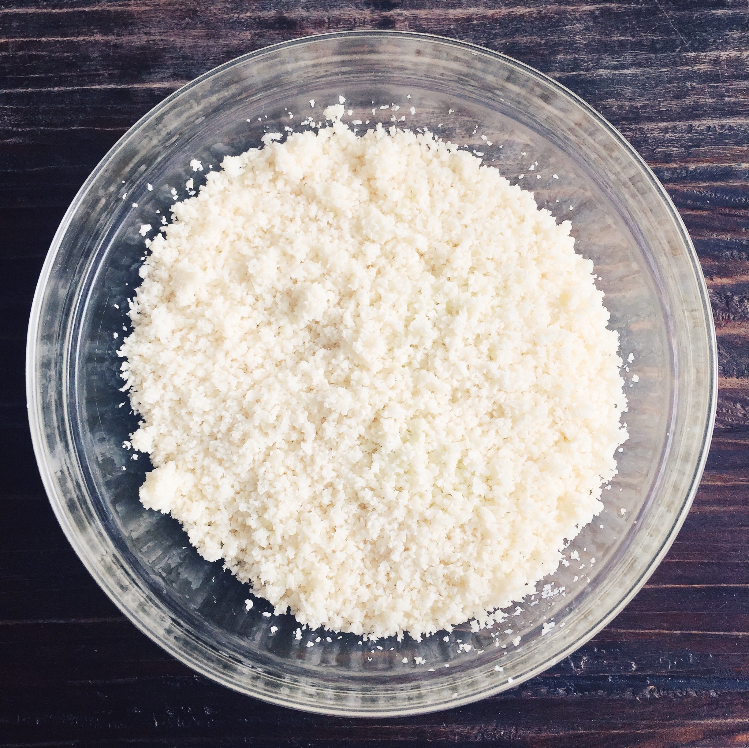 Riced cauliflower for some tortillas. Recipe here
