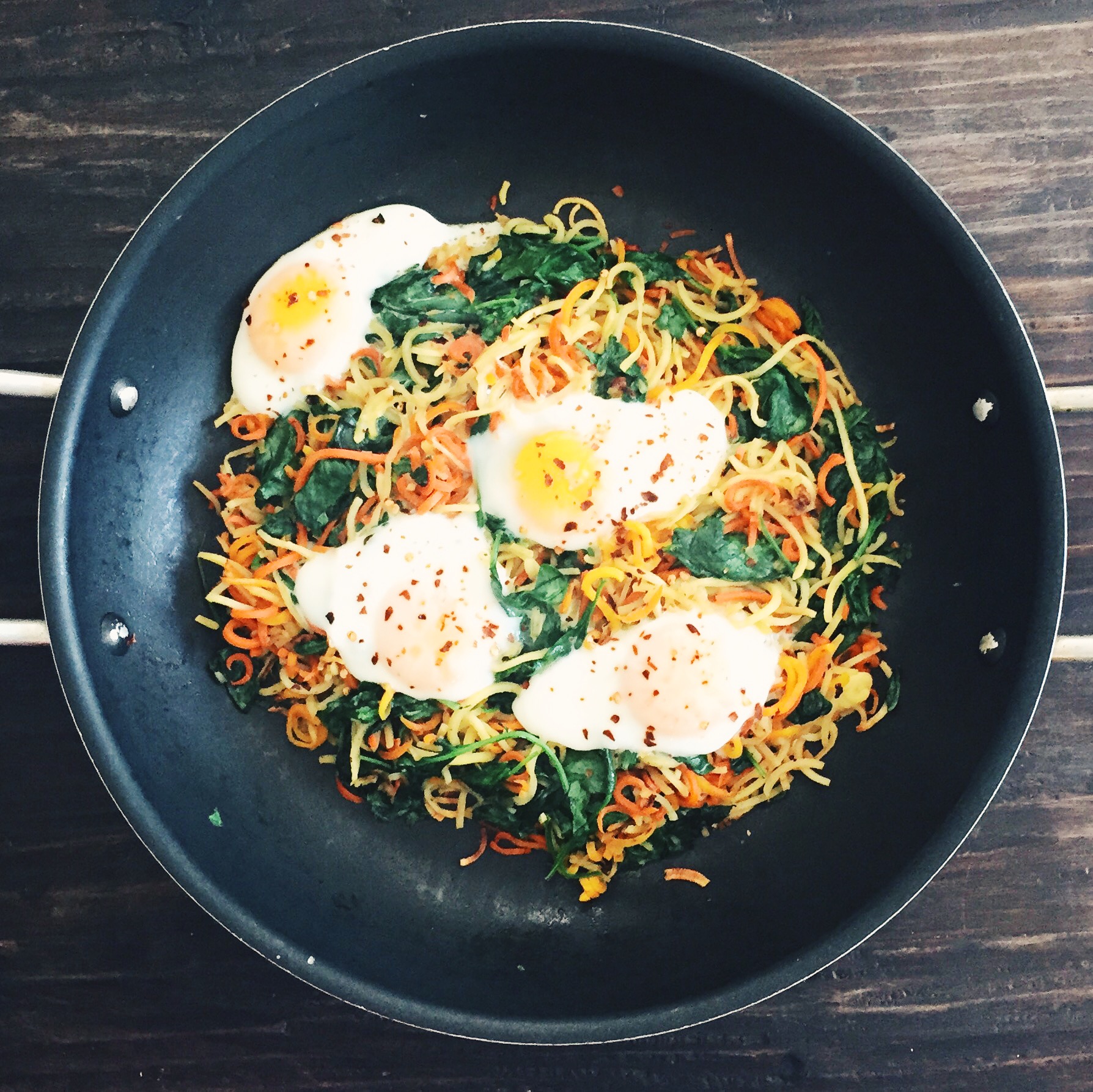 This dish is the same as above but I used white sweet potatoes and carrots instead.