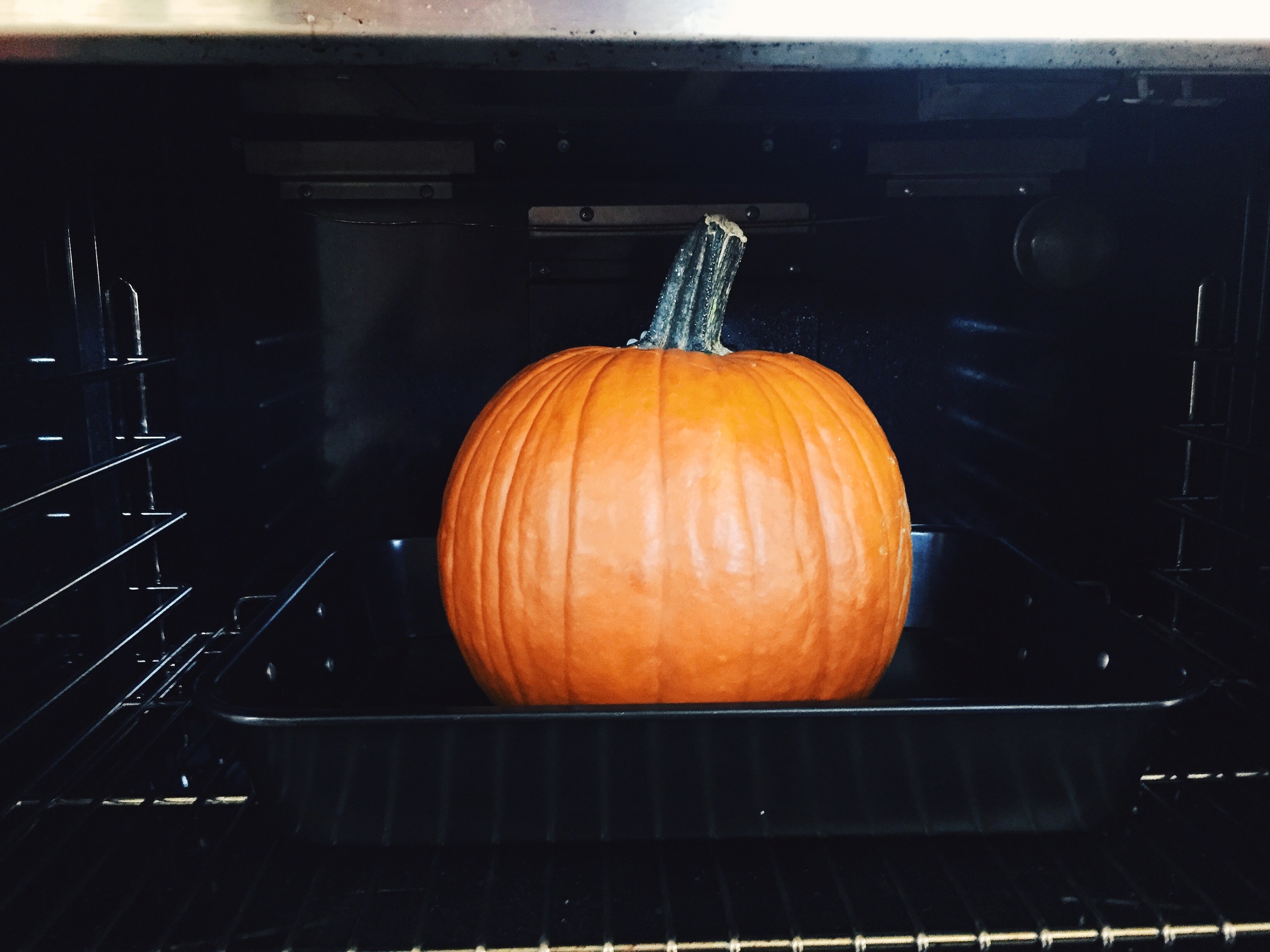 Cook at 350 degree for approximately 2 hrs or until meat of pumpkin is tender. 