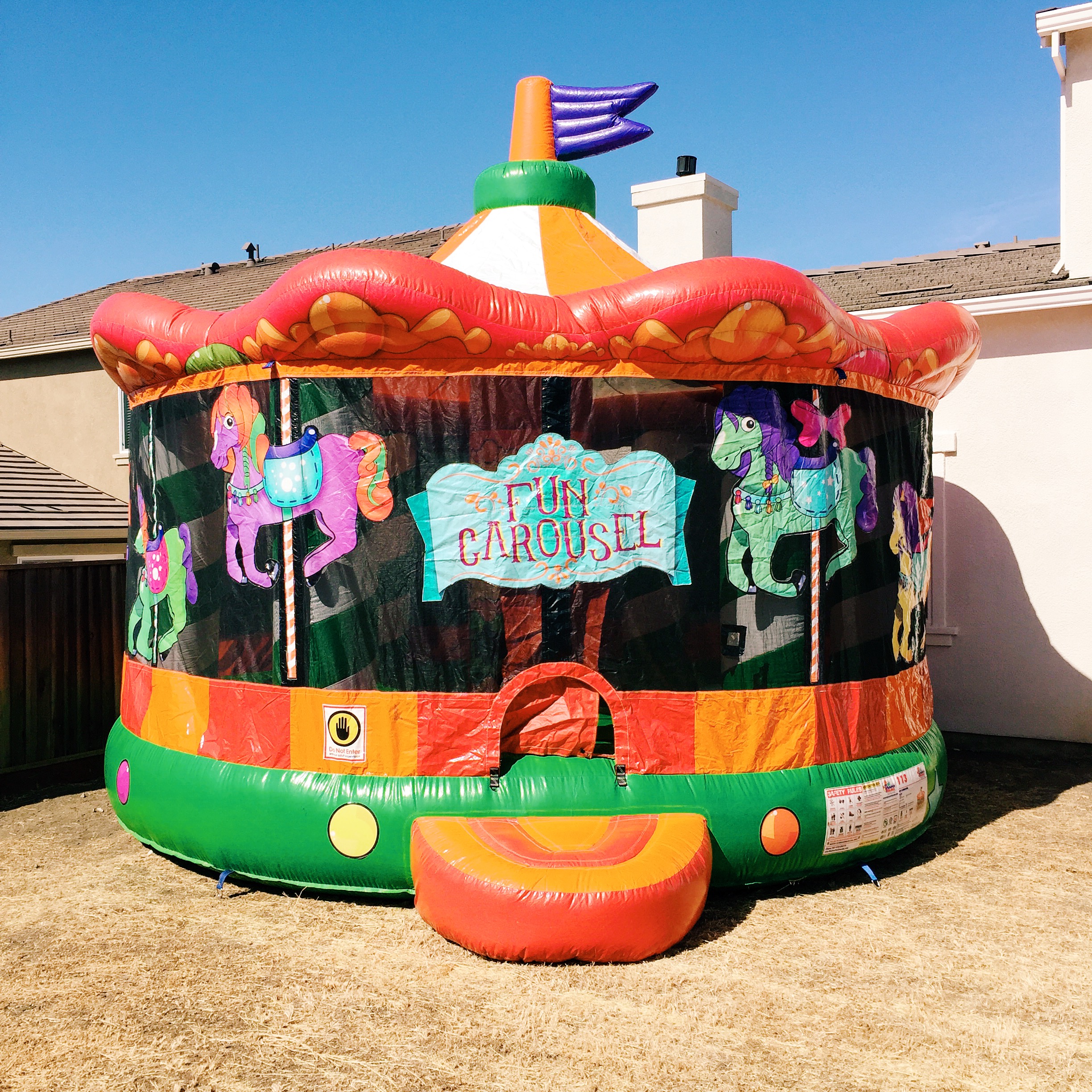 It's not a party without a bounce house!