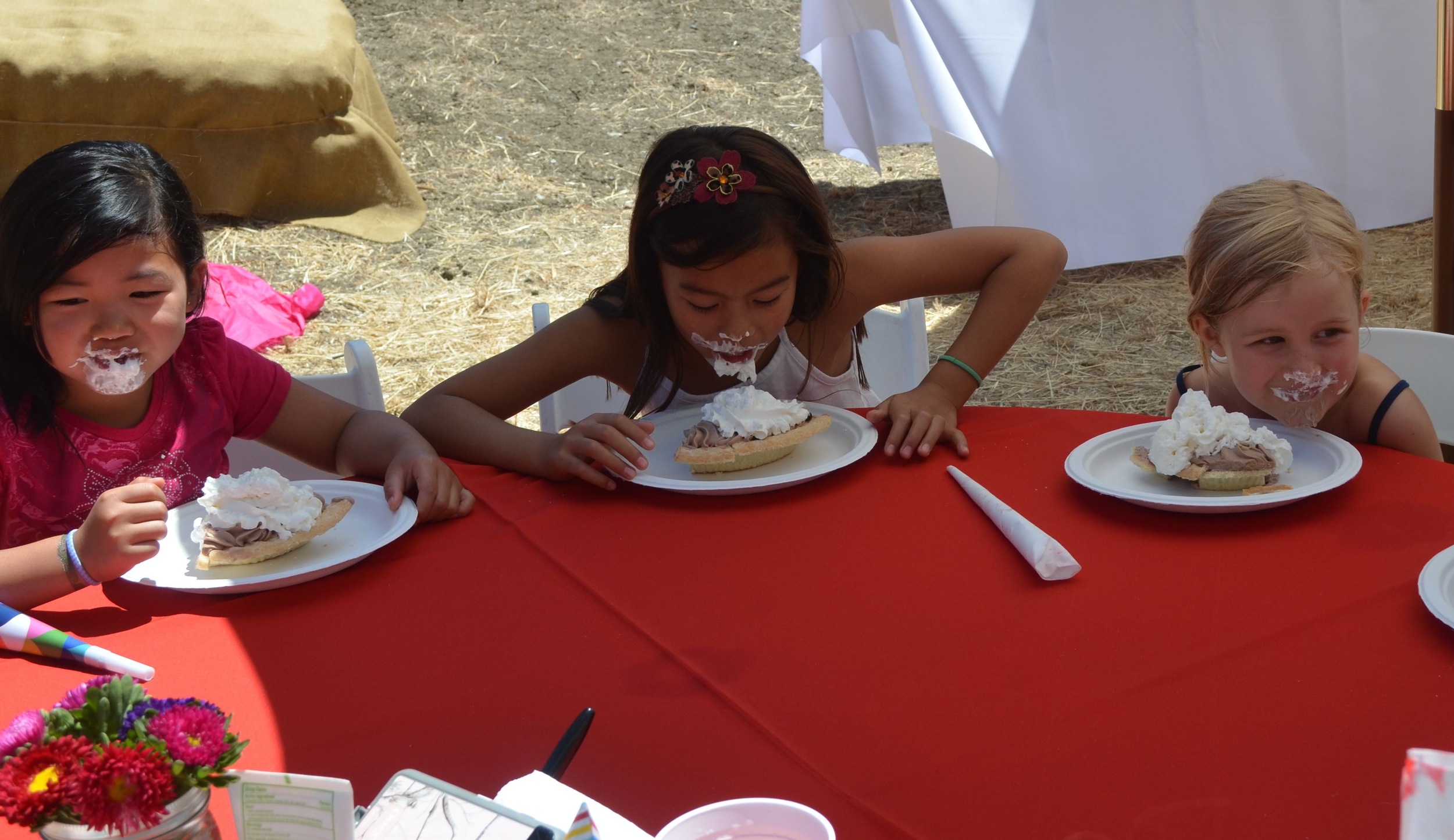 Pie eating contest.