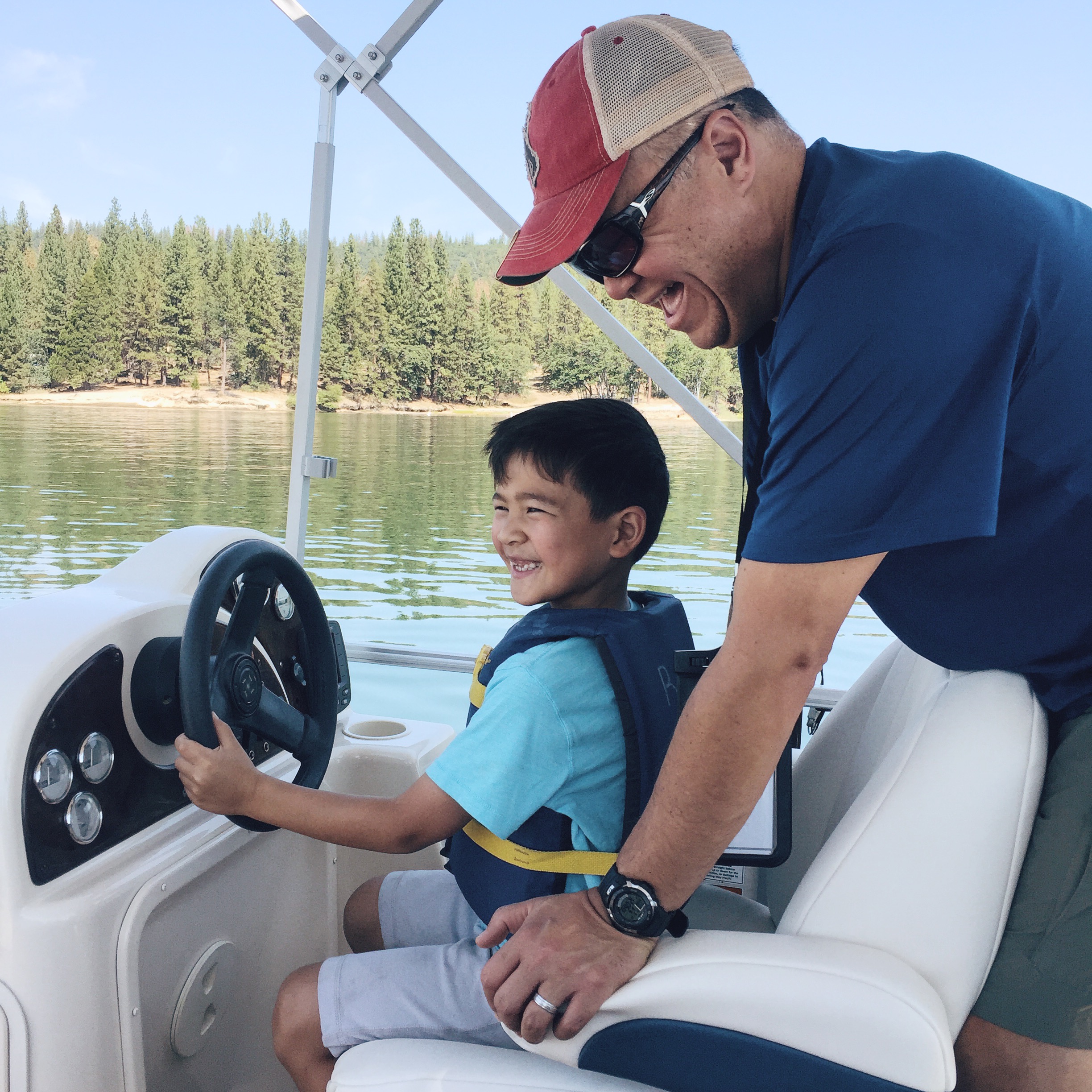 Getting some lessons from daddy. Love these two!