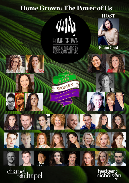The Power of Us concert lineup poster, hosted by Fiona Choi
