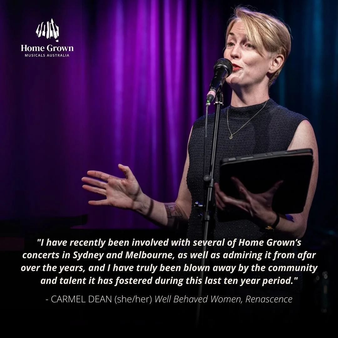 CARMEL DEAN (she/her) is a Composer, Arranger, Musical Director and Pianist. Her first musical, Renascence, was produced Off-Broadway by the award-winning Transport Group, and was named Best New Musical at the 2018 Off-Broadway Alliance Awards. The O