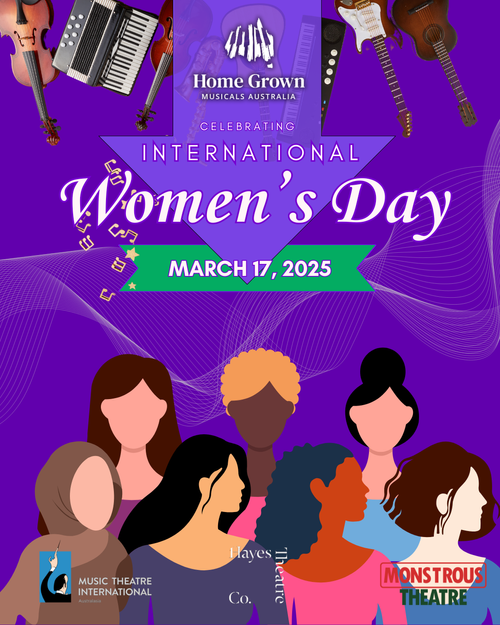 Home Grown International Women’s Day concert poster, 17 March 2025